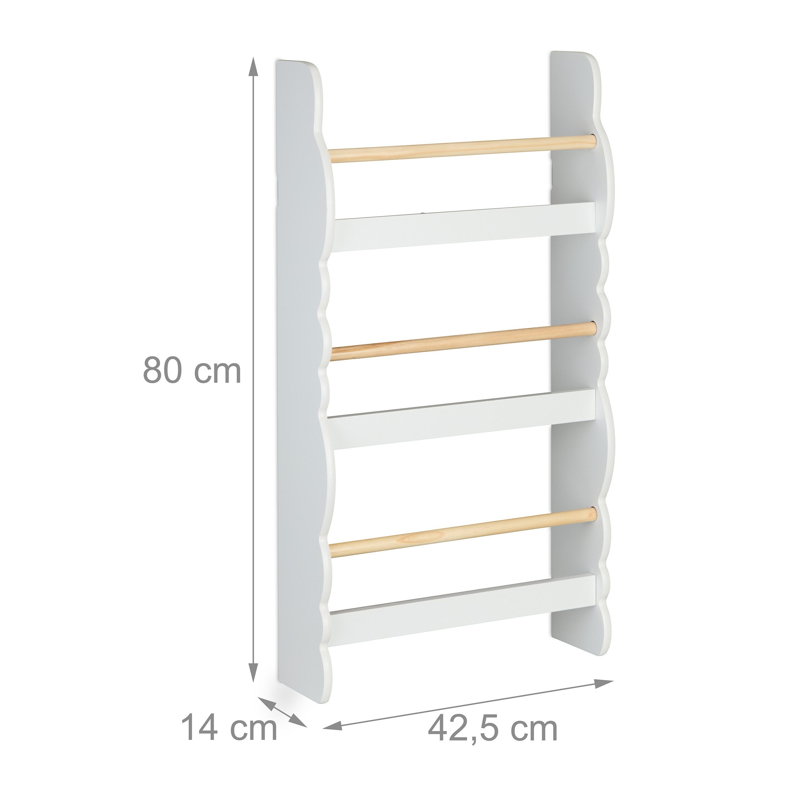 relaxdays Kinderregal Bücherregal Kinder Wolke, 1-tlg. – Bild 4 von 5