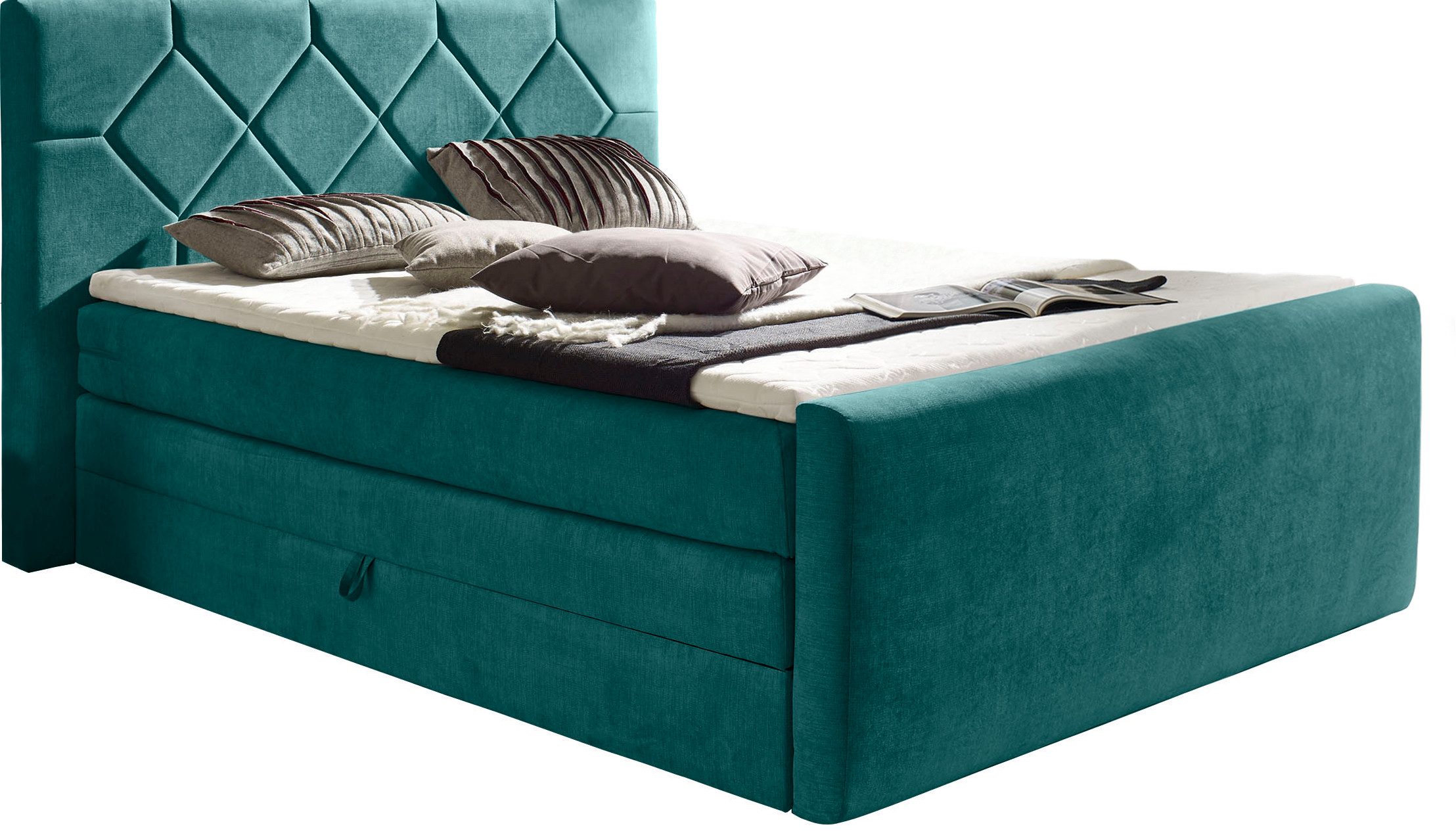 Home affaire Boxspringbett Atlanta, inklusive Topper und Bettkasten