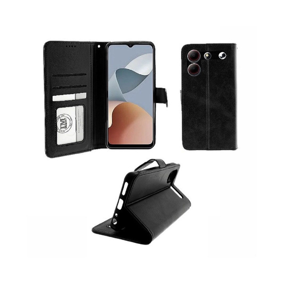 COFI 1453 Smartphone-Hülle Buchtasche mit Magnetverschluss Handyhülle mit Kartenfächern