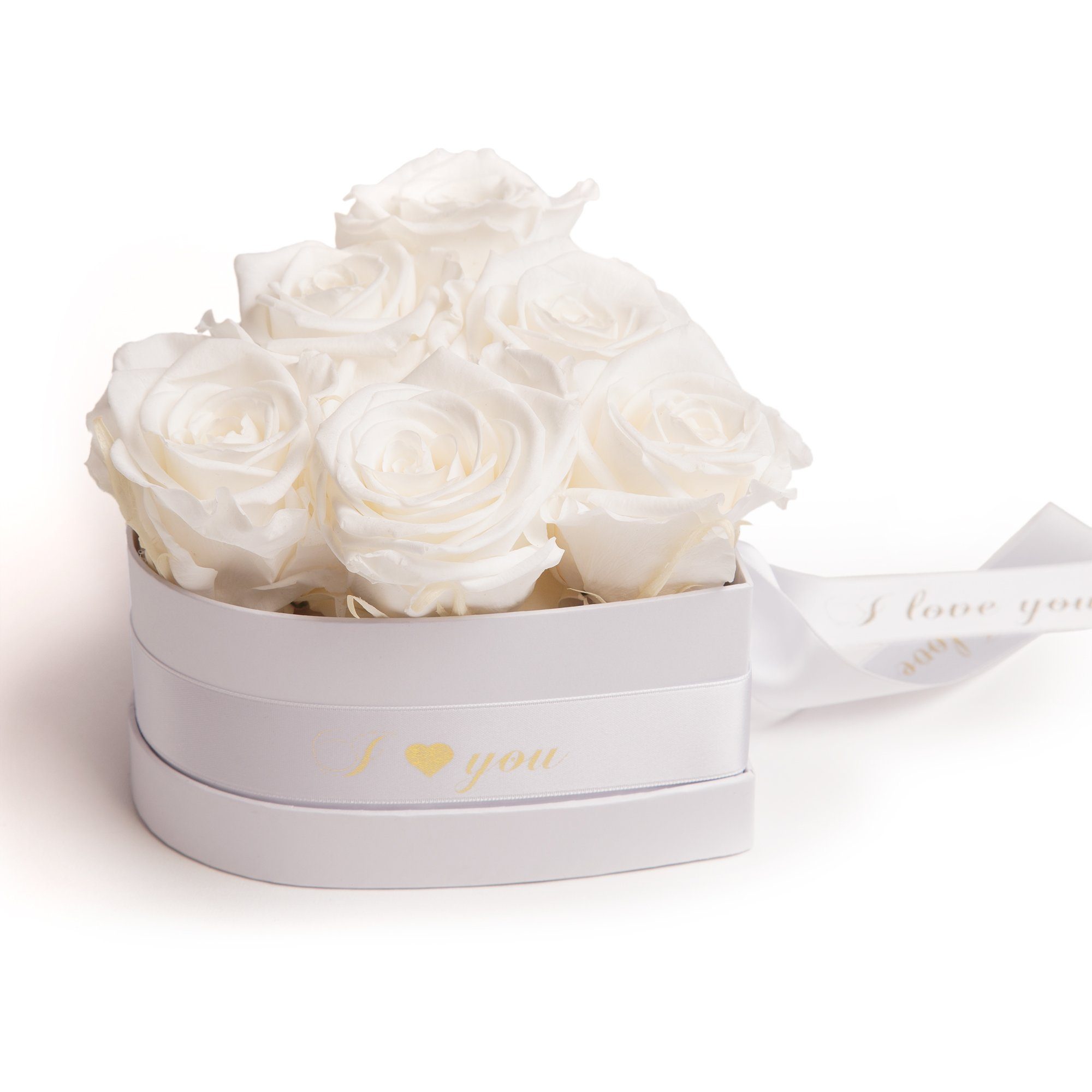 Kunstblume Infinity Rosen Box Herz 6 günstig online kaufen