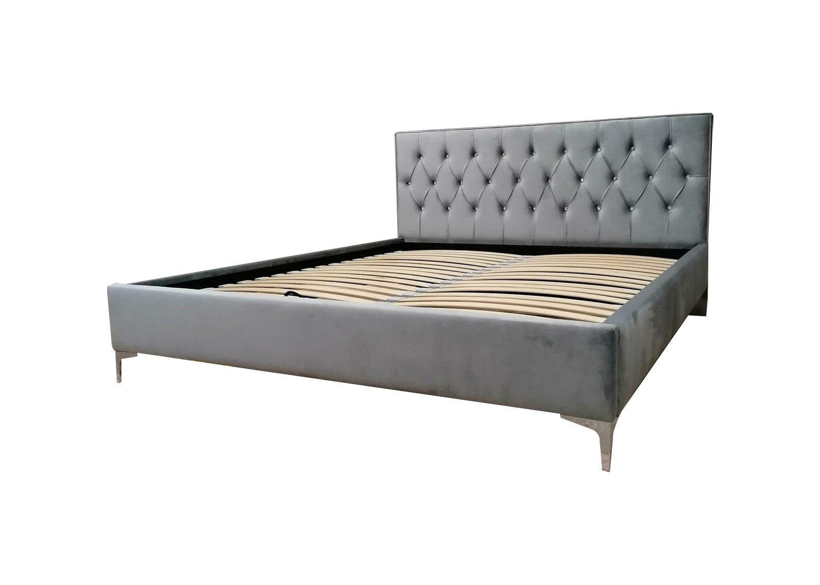 Bett Chesterfield Polsterbett aus Textil im eleganten Design