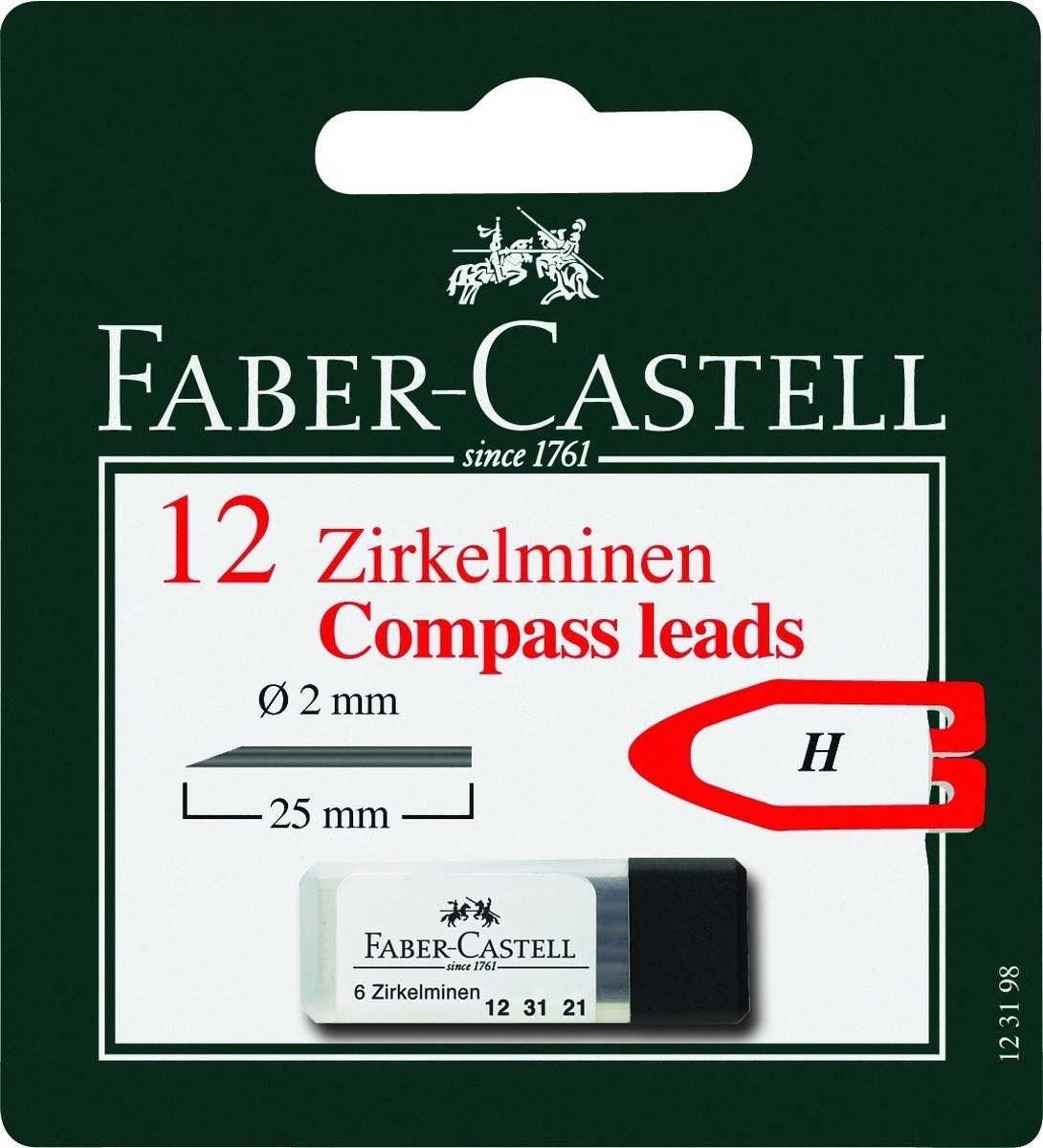 Faber-Castell Zirkel Zirkelminendose 2mm passend für alle Zirkelmodelle auf Blisterkarte