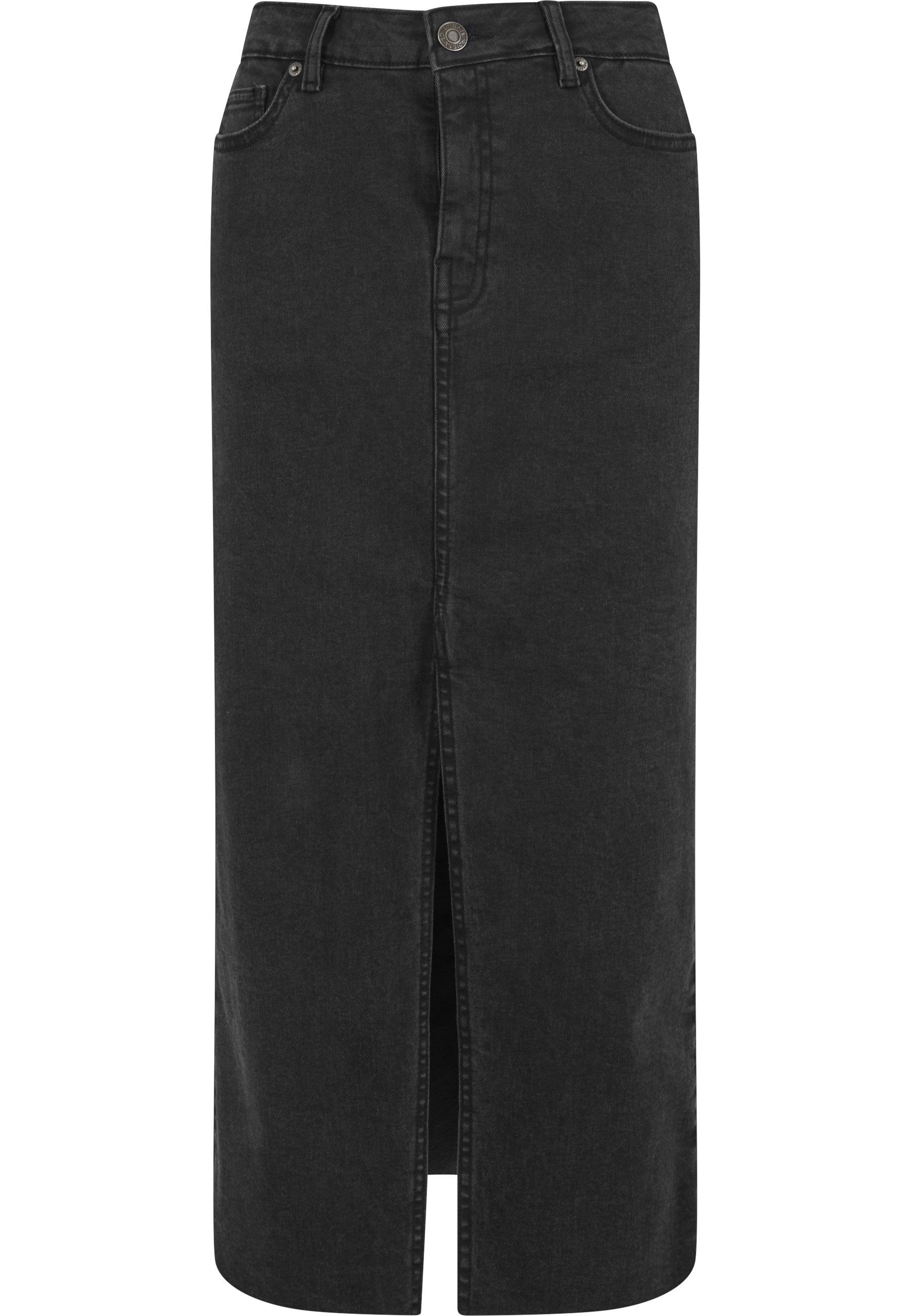 URBAN CLASSICS Sommerrock Urban Classics Ladies High Slit Denim Skirt (1-tlg)