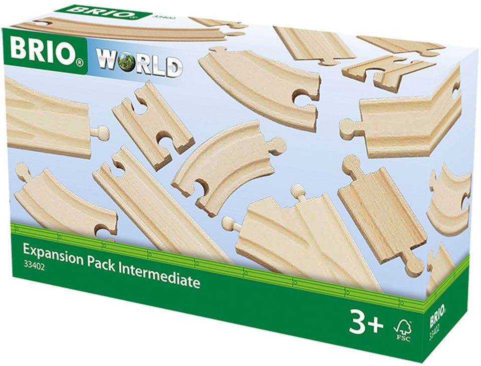 BRIO® Gleise-Set BRIO® WORLD, Mittleres Schienensortiment, (Set), Ergänzungsset BRIO® WORLD