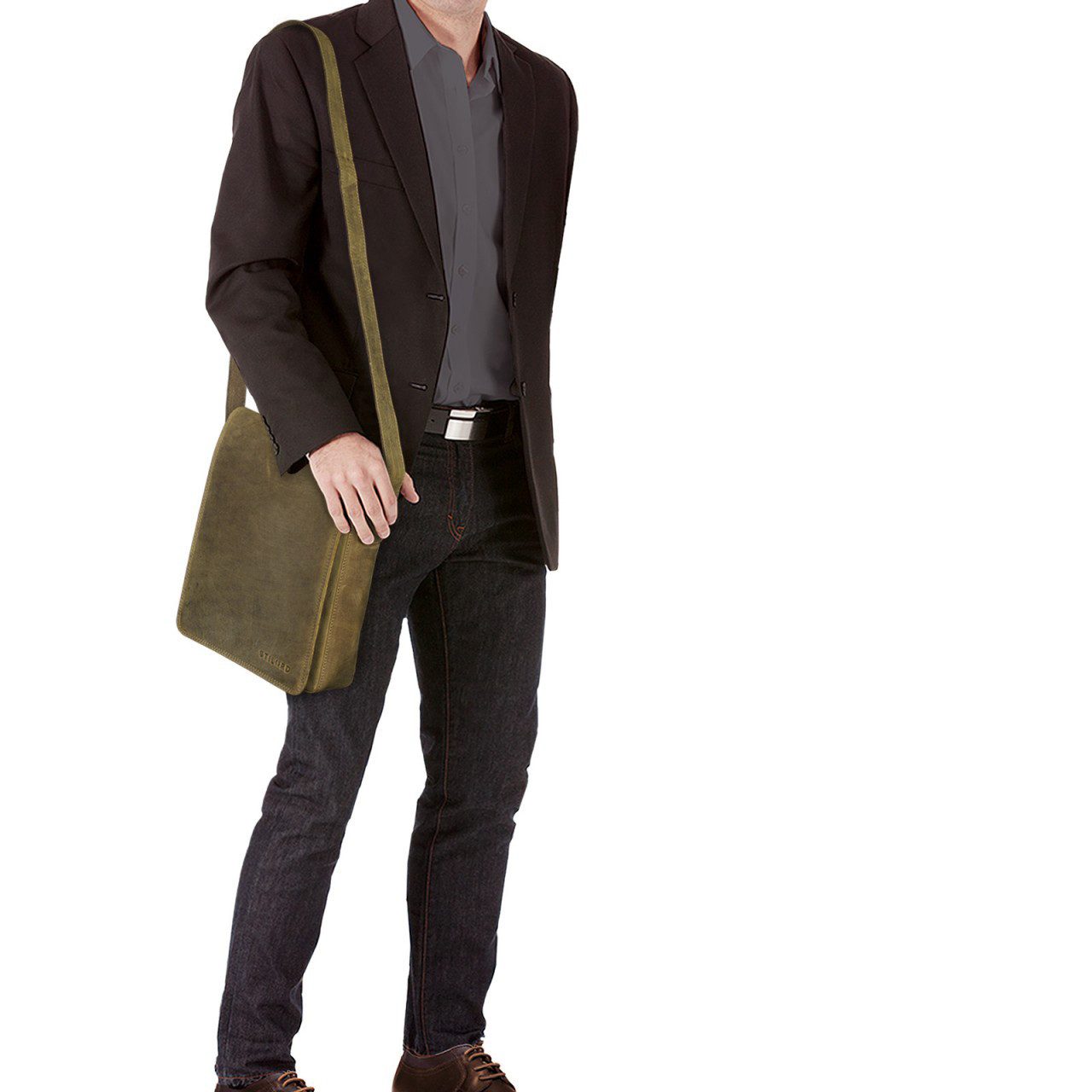 STILORD Schultertasche "Joris" Umhängetasche Leder