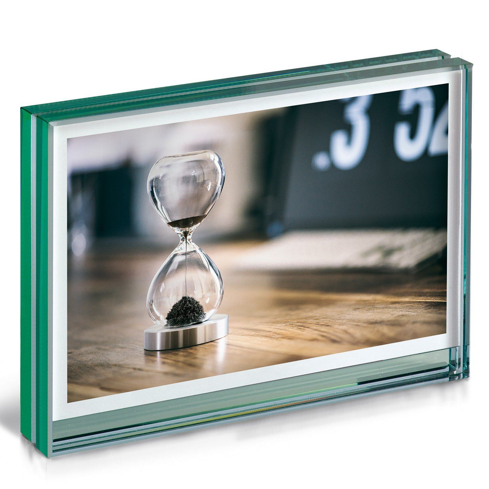 Philippi Design Bilderrahmen, PHILIPPI Bilderrahmen VISION quer Doppelglas  10 x 15 cm, Zwischen zwei Scheiben lassen sich Fotos und Erinnerungen  plazieren | Einzelrahmen