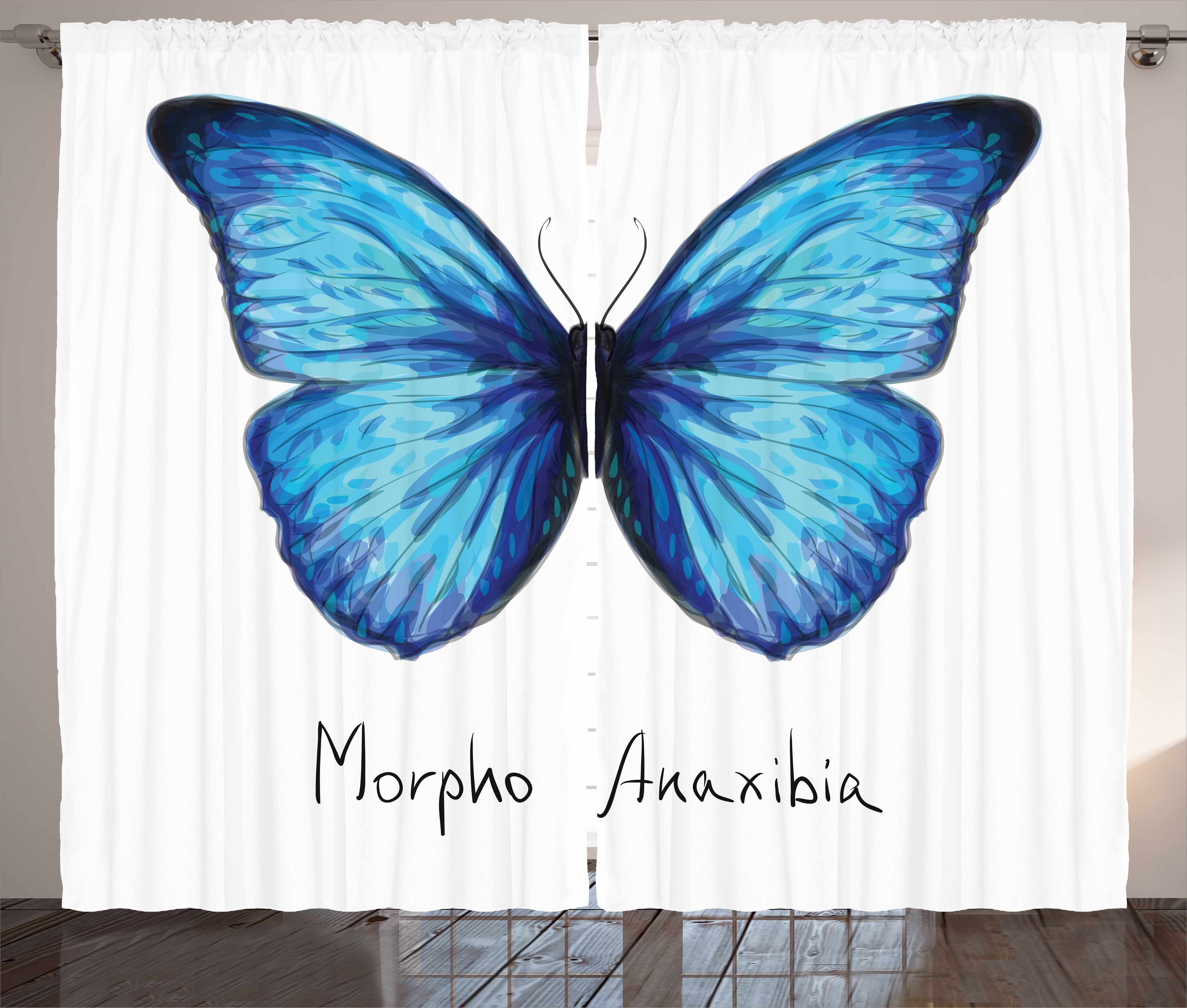 Gardine Schlafzimmer Kräuselband Vorhang und Zusammenfassung Schmetterling Schmetterling mit Abakuhaus, Schlaufen Haken