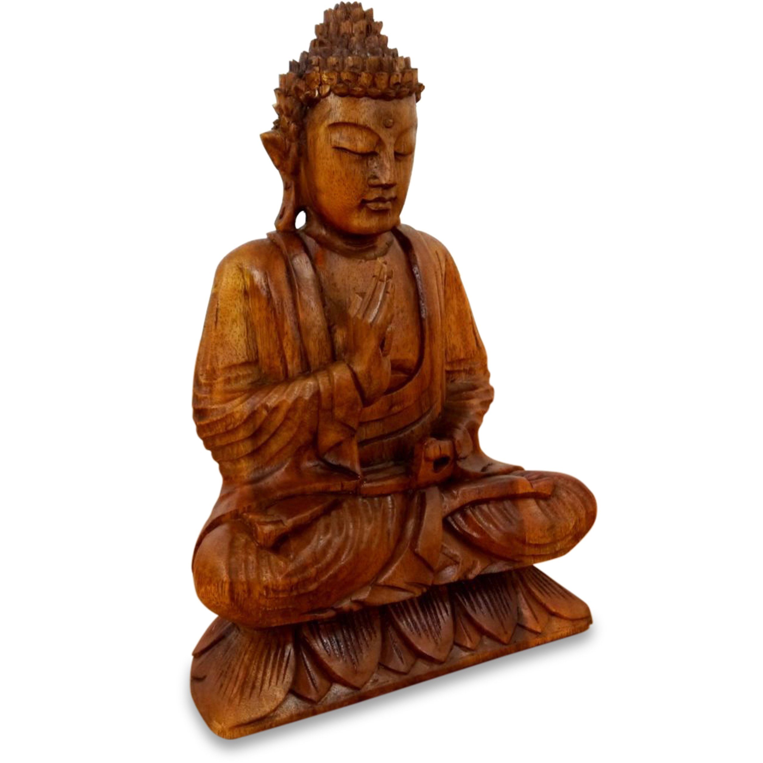 livasia Buddhafigur Bali Buddha aus Holz, Deko (32cm/50cm Höhe) günstig online kaufen