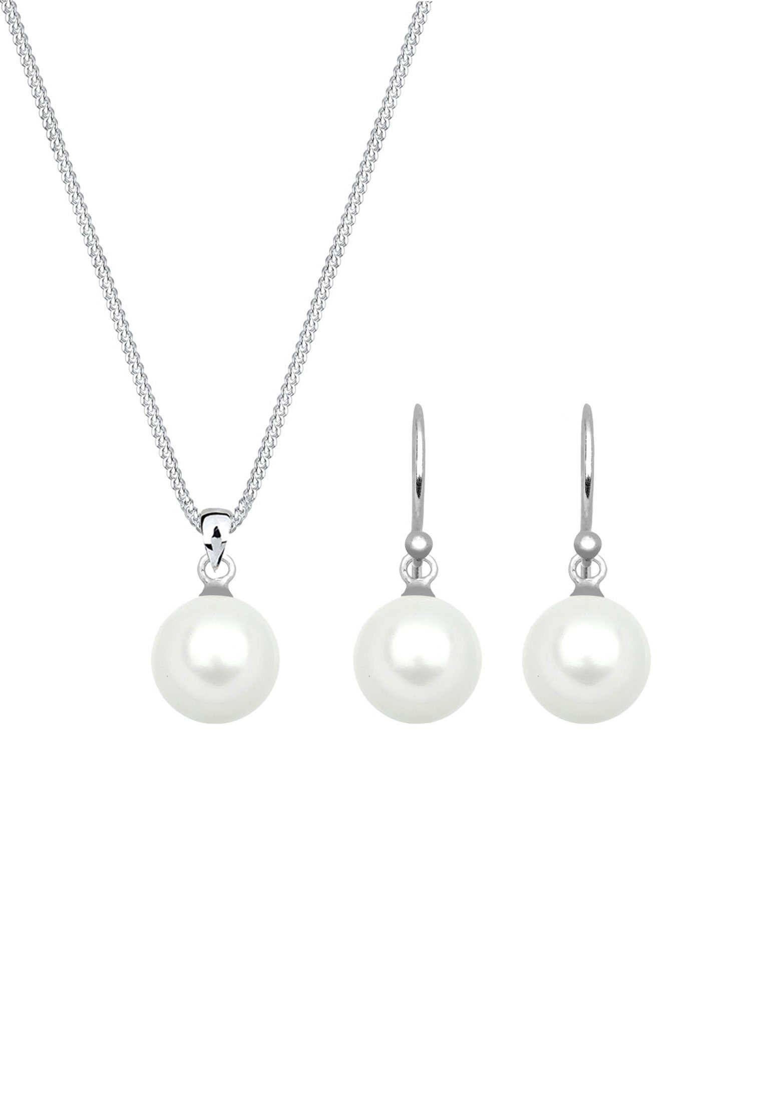Elli Schmuckset Muschelkernperle Weiß 925 Sterling günstig online kaufen