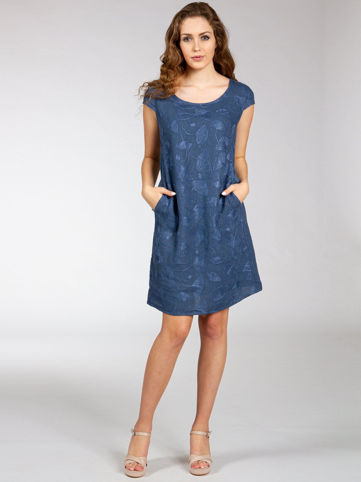 Caspar Sommerkleid SKL031 knielanges Damen Sommer günstig online kaufen