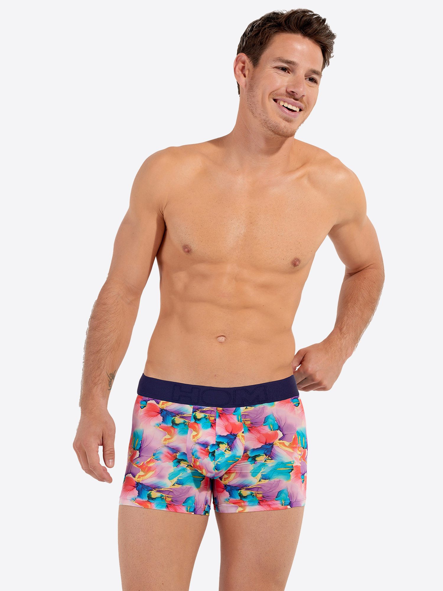 Hom Retro Boxer Aqua Flowers Retro-Boxer günstig online kaufen
