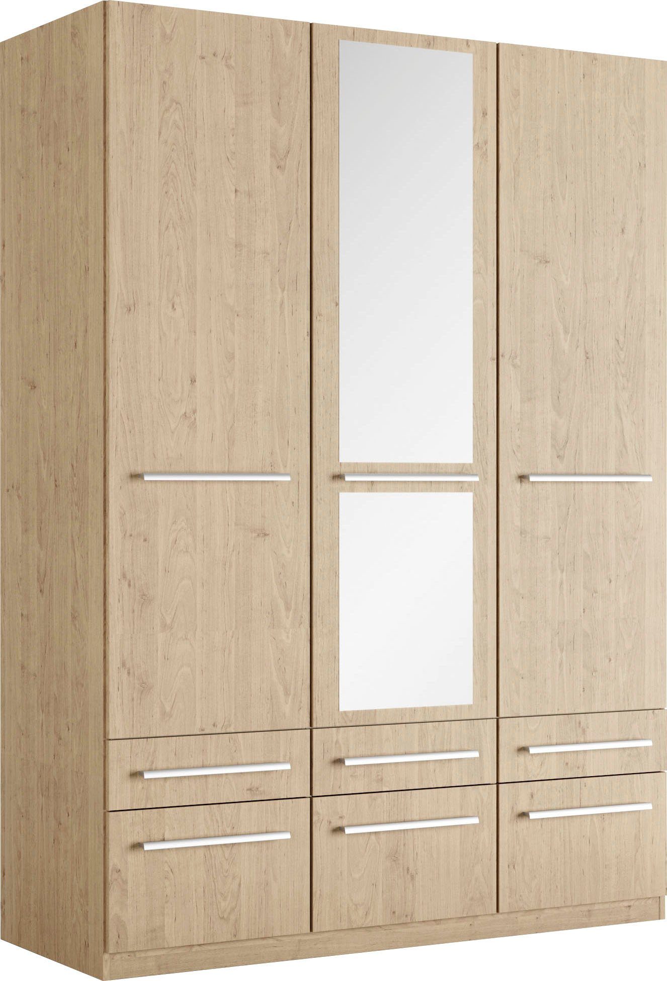 priess Kleiderschrank Schrank Garderobe Wäscheschrank Barcelona in 5 Breiten viel Stauraum, geräumige Schubkästen, mit Spiegel, MADE IN GERMANY