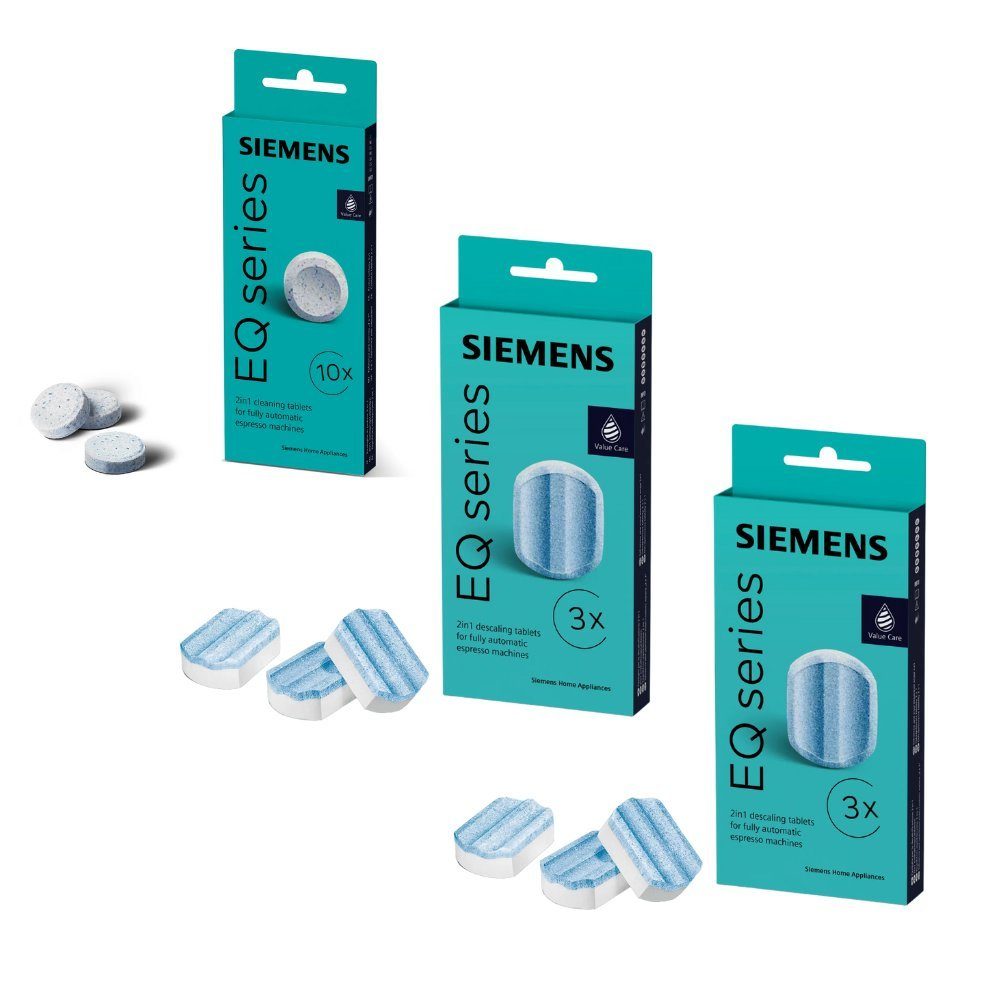 SIEMENS TZ80001A+ TZ80002A Pflegeset (SIEMENS, [- 1× Reinigungstabletten TZ80001A + 2× Entkalkungstabletten TZ80002A Komplettes Pflege-Set für gründliche Reinigung & Entkalkung)