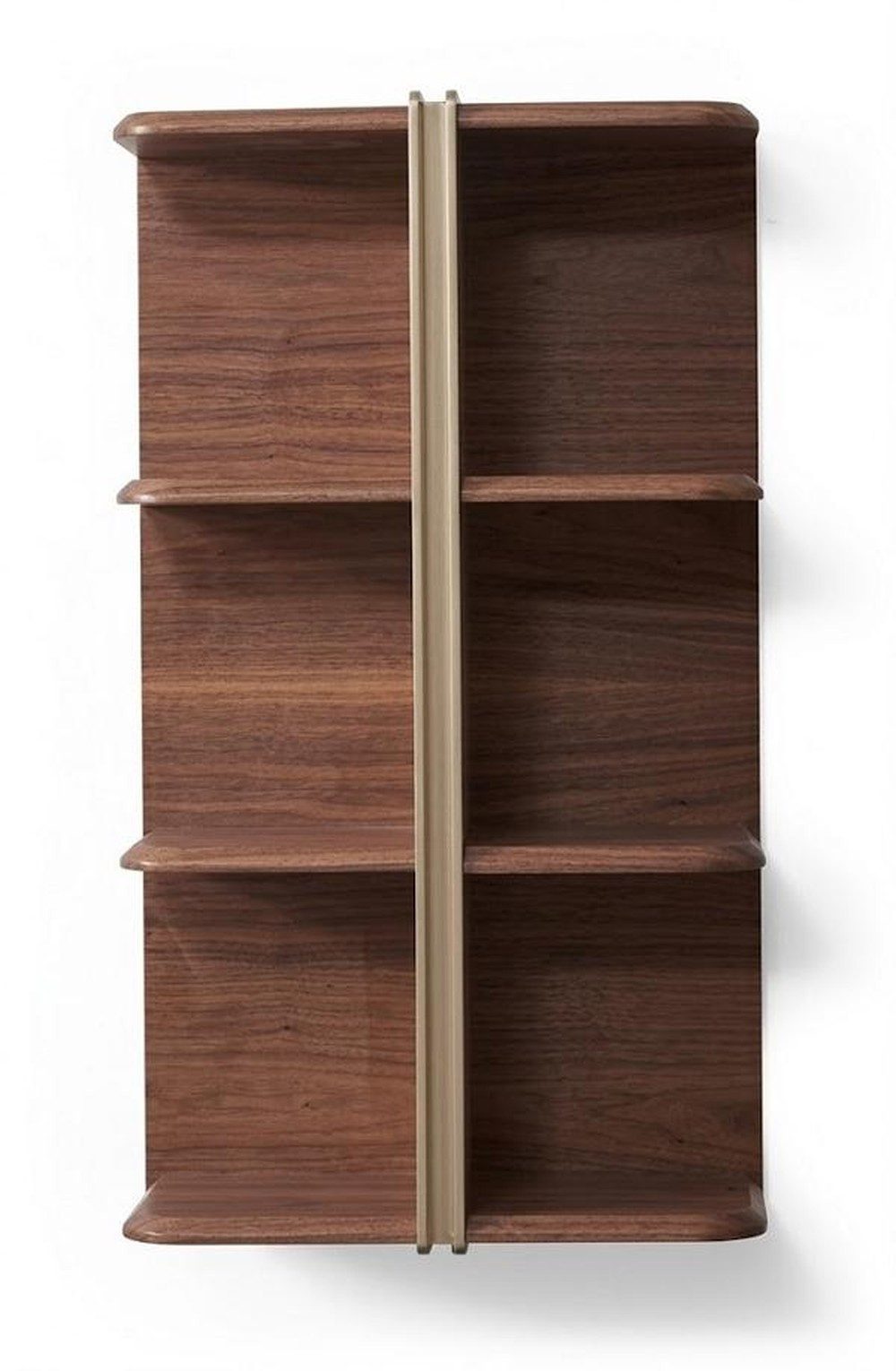Xlmoebel Bücherregal Stylisches braunes Bücherregal aus Holz mit 6 praktischen Fächern, Made in Europa