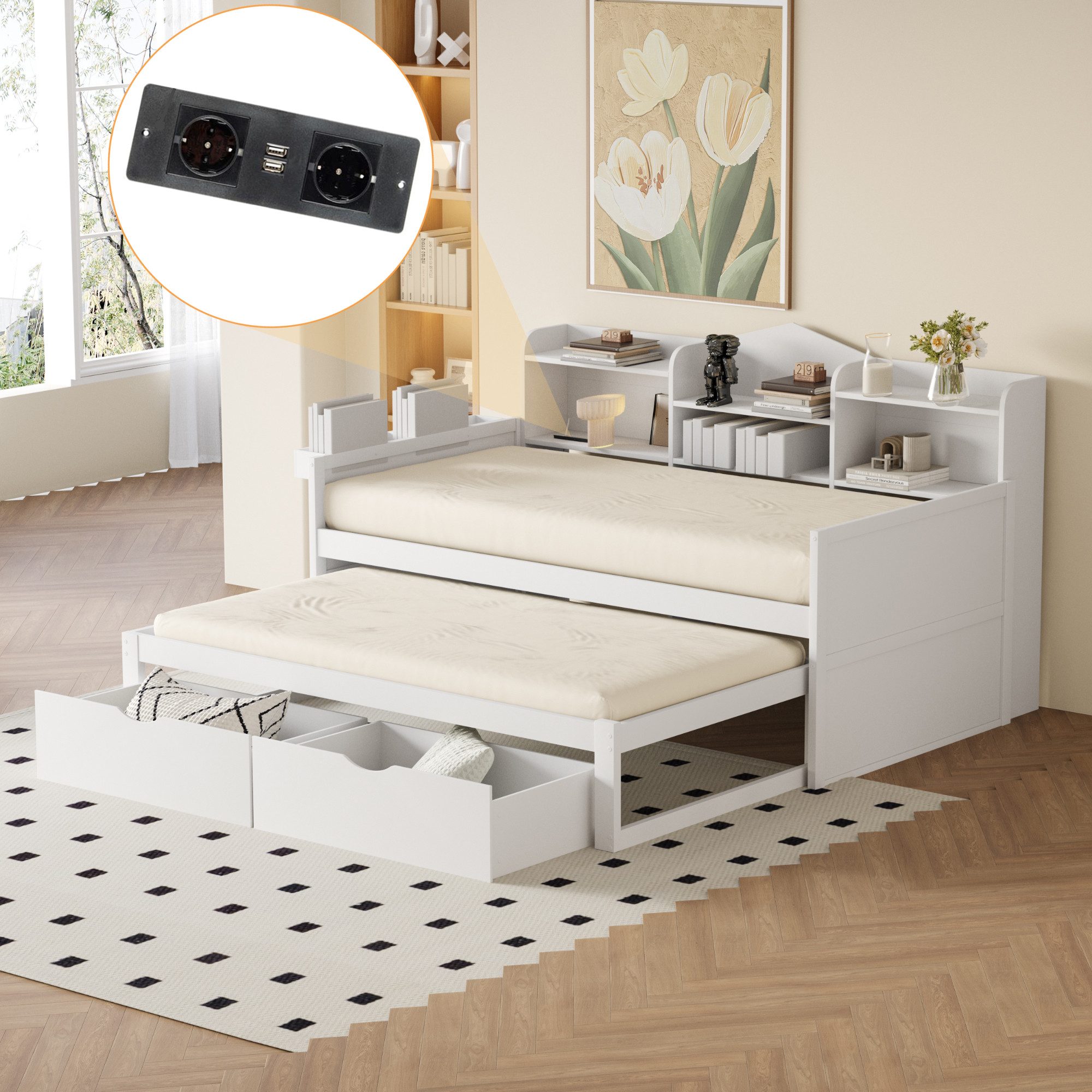 HAUSS SPOLE Schlafsofa 90x200cm mit Ausziehbett günstig online kaufen