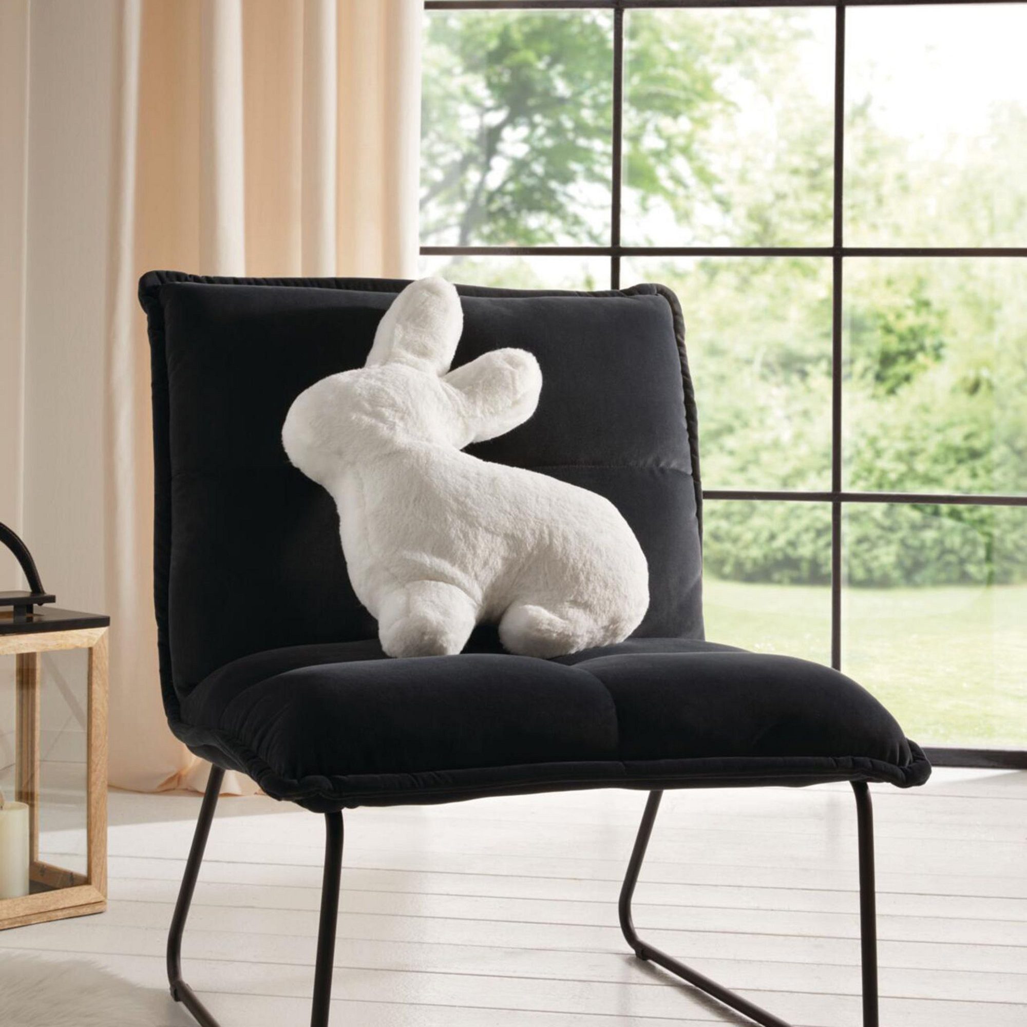 Dekokissen Kissen "Hase", gefüllt, Tiermotiv – Bild 3 von 3