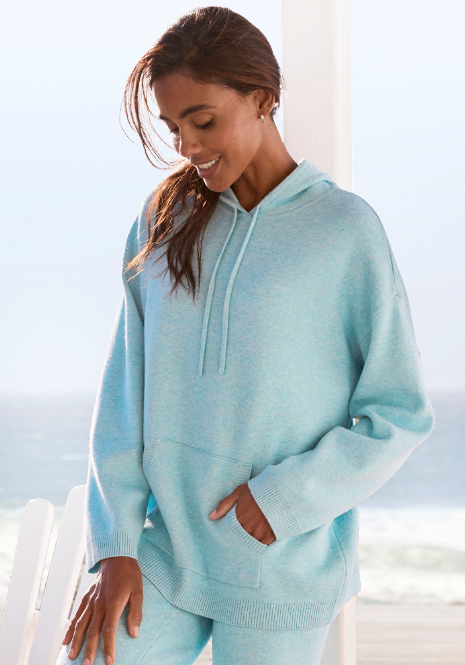Elbsand Kapuzenpullover aus hochwertigem Strick, Loungewear