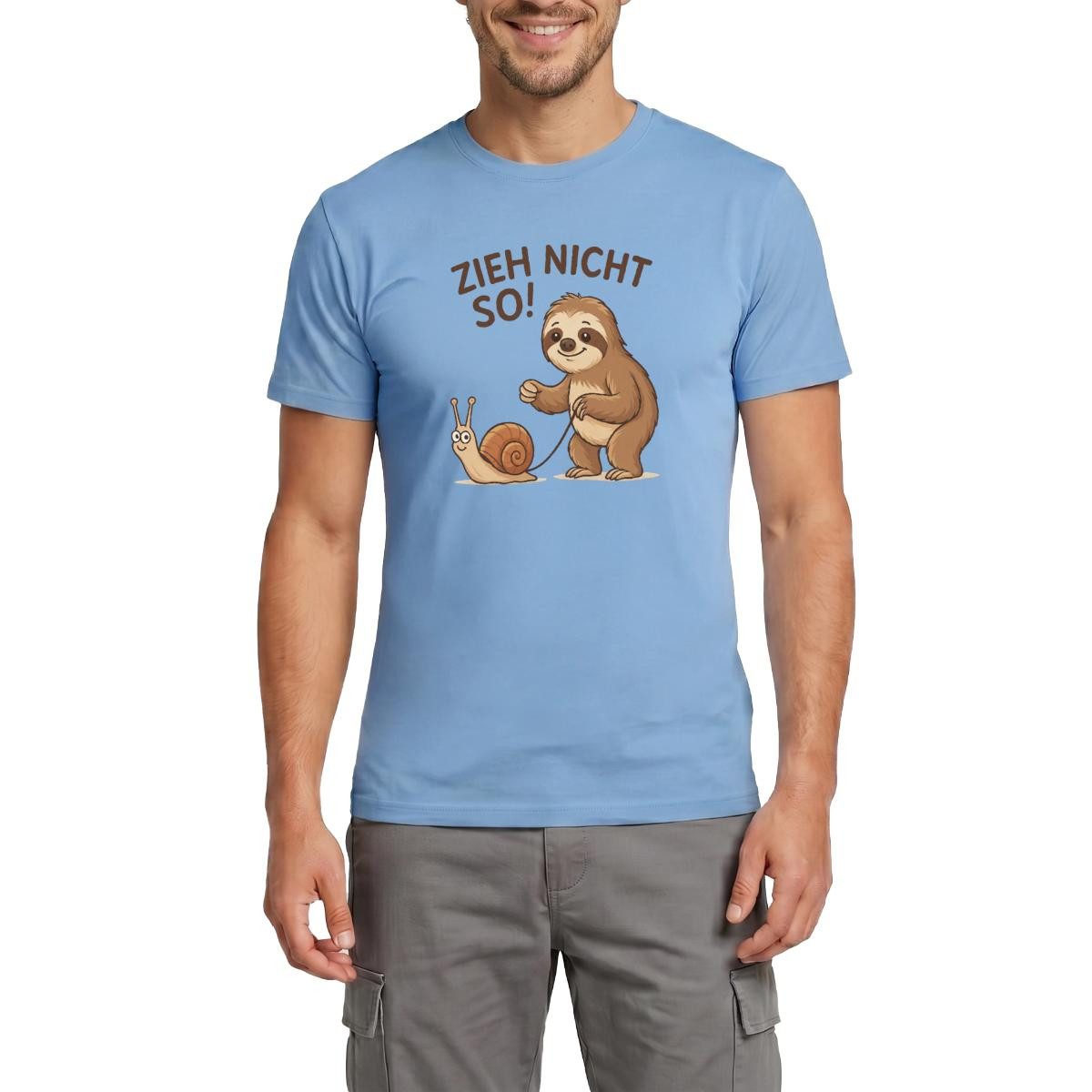 T-Shirt Zieh Nicht So, Faultier Und Schnecke Humor Männer T-Shirt