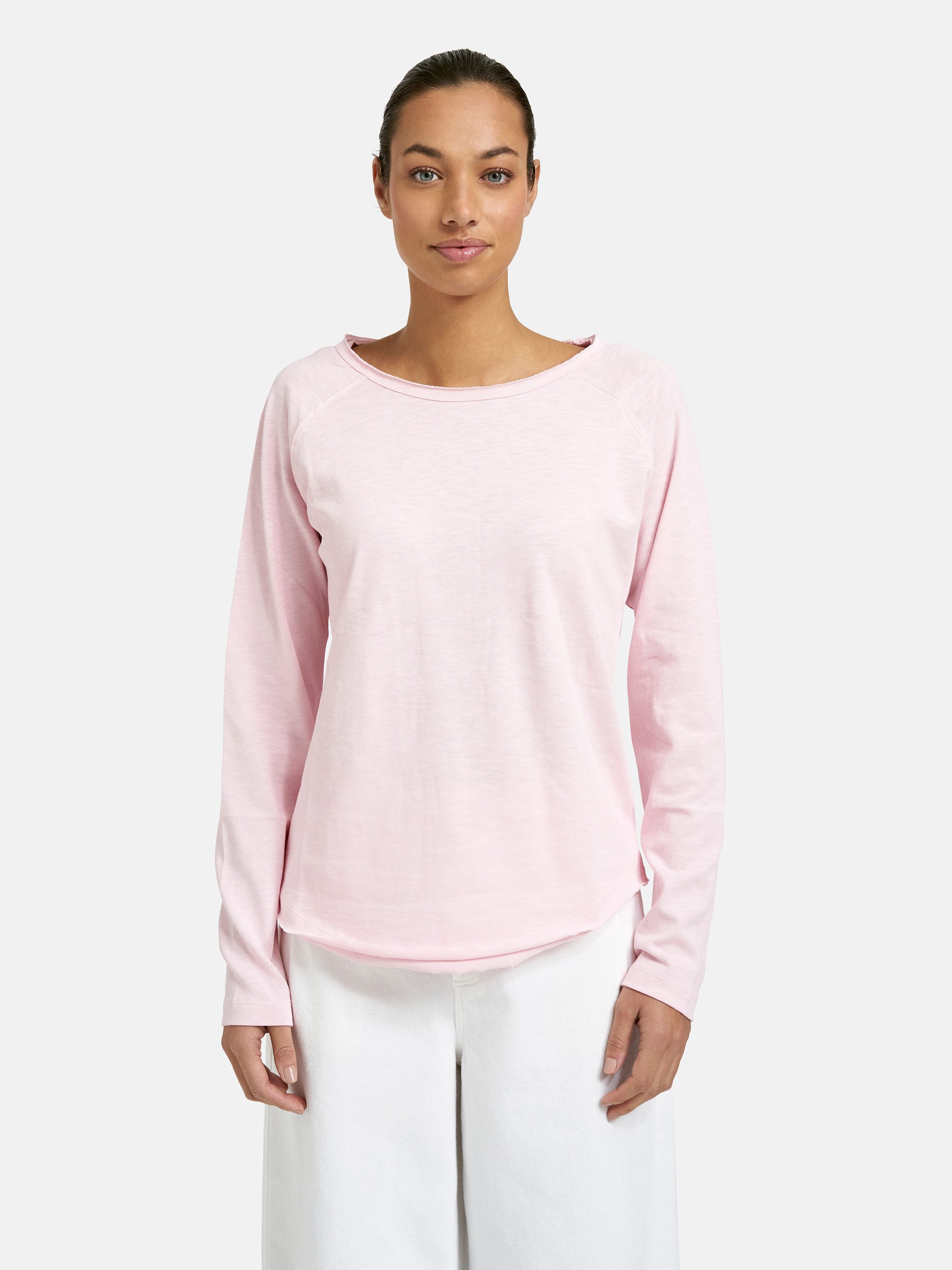 Smith & Soul Rundhalsshirt mit offenen Kanten günstig online kaufen