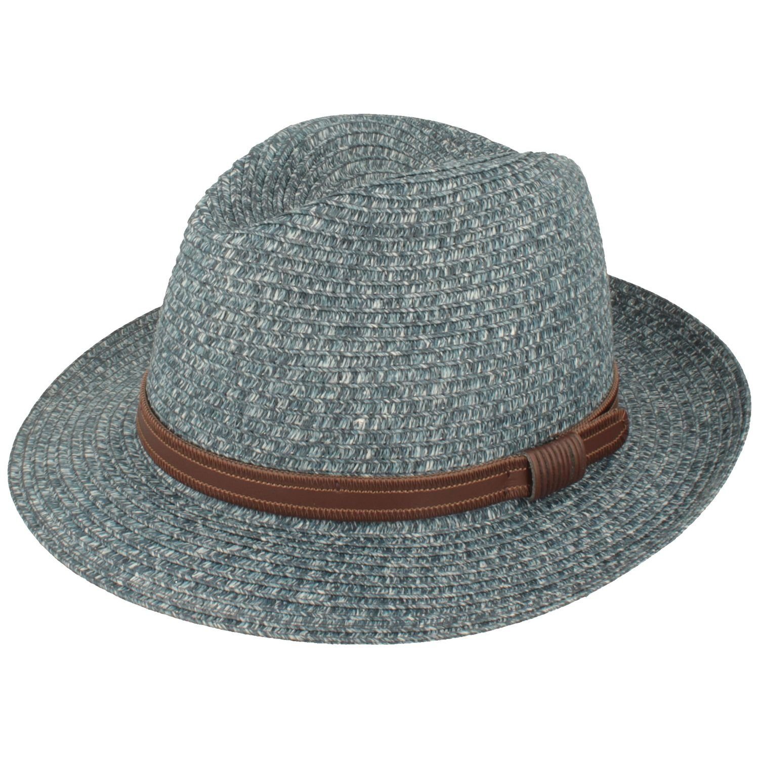 Breiter Strohhut Bogart Strohhut Kofferhut Kunstlederband günstig online kaufen