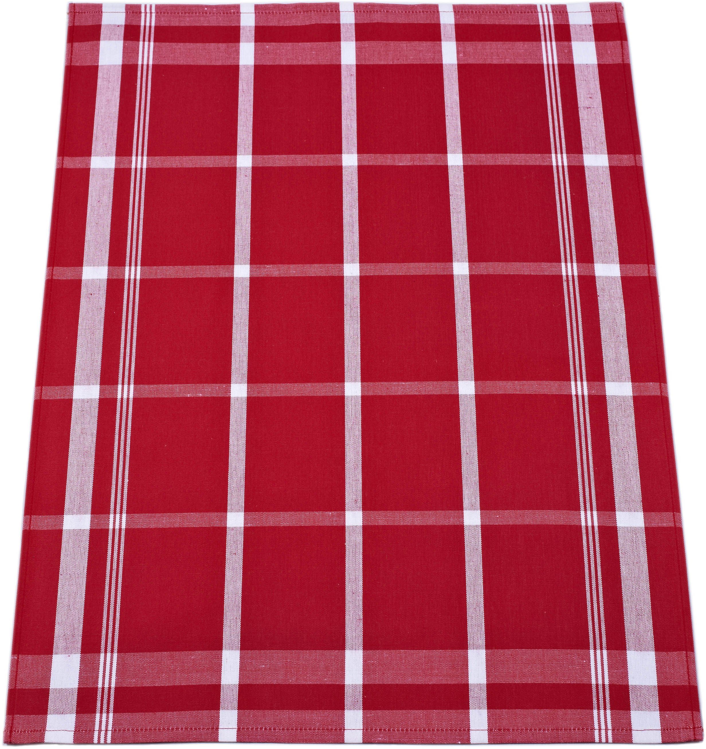 ROSS Geschirrtuch Exclusiv, (Set, 3-tlg), Blockkaro, 50% Baumwolle, 50% Lei günstig online kaufen