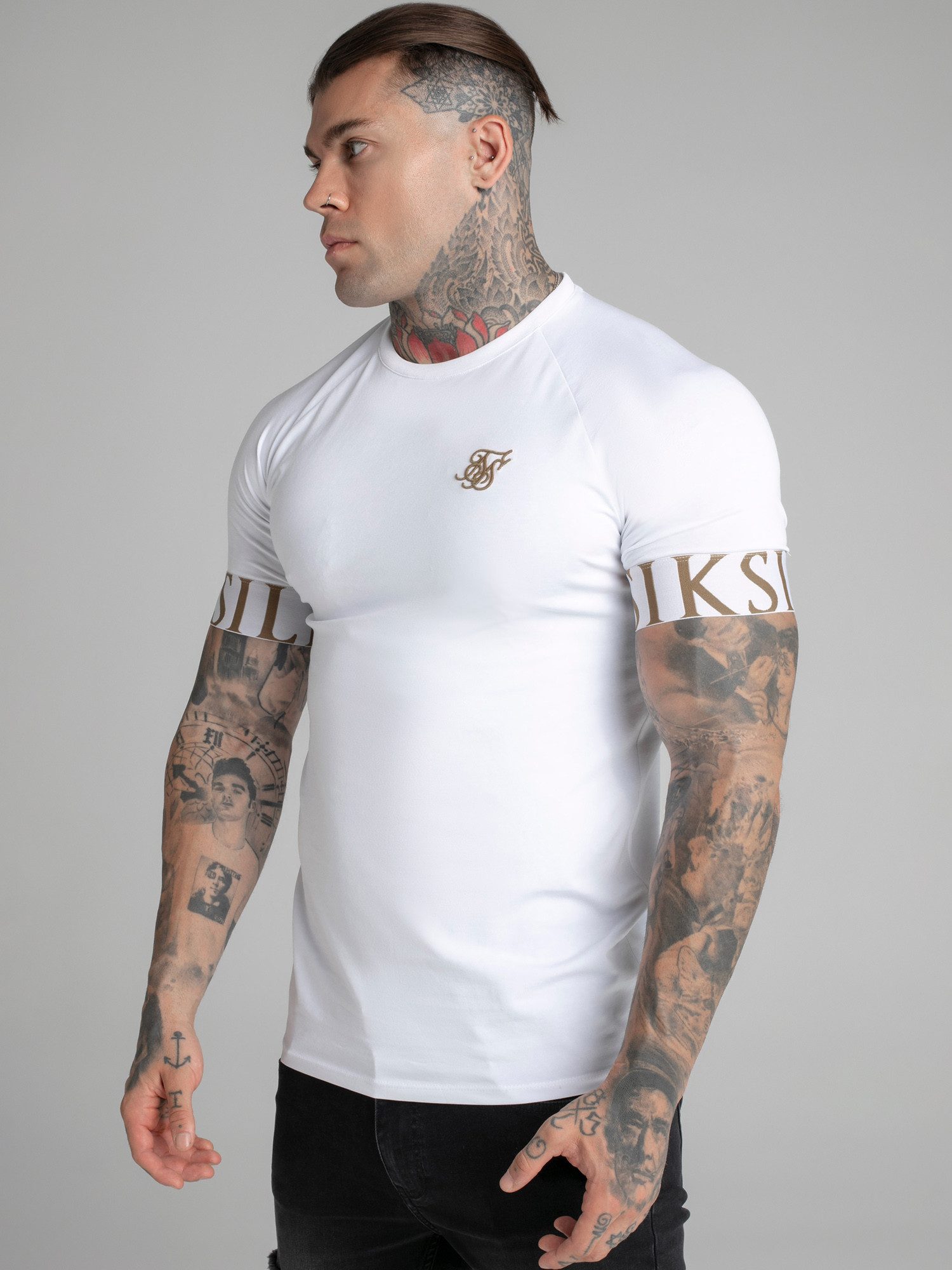 Siksilk T-Shirt SikSilk Herren Weißes Tech T-Shirt günstig online kaufen