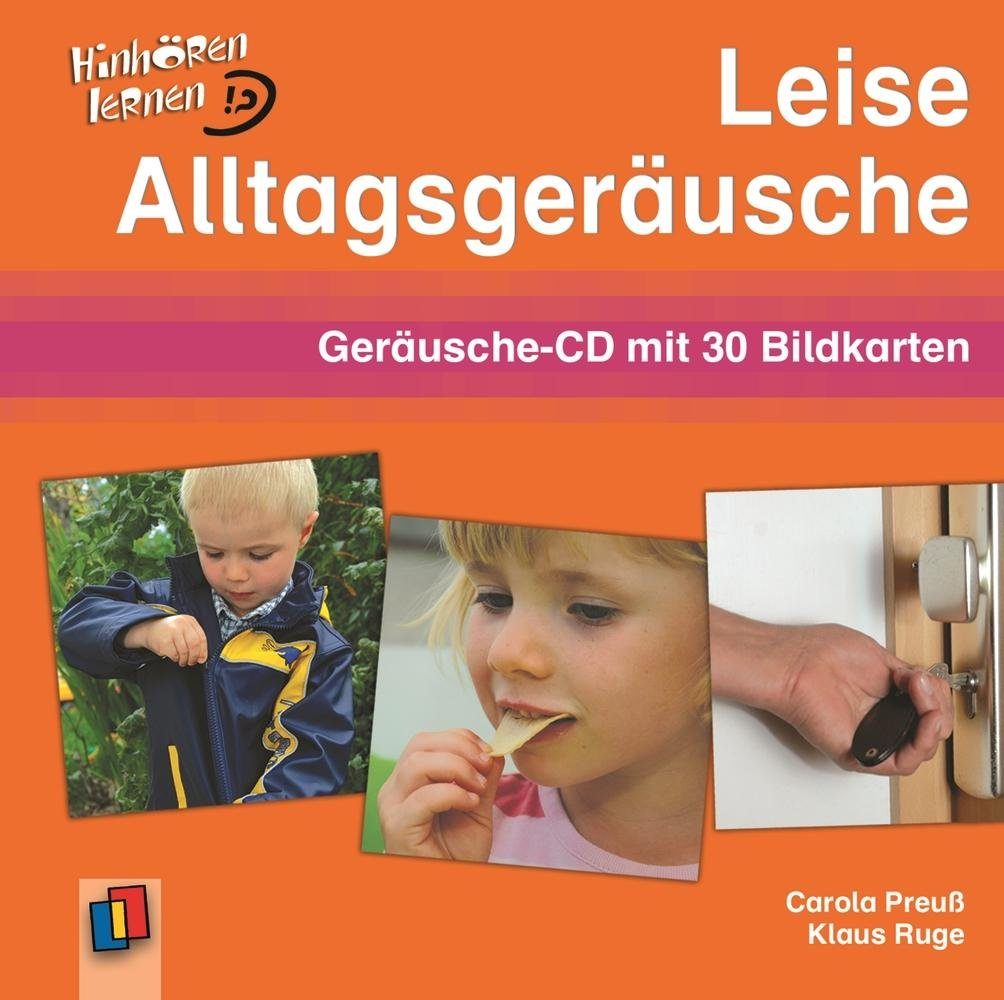 Hörspiel-CD Leise Alltagsgeräusche, 1 Audio-CD + 30 Bildkarten