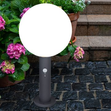 Globo LED Außen-Stehlampe, Leuchtmittel inklusive, Kaltweiß, Warmweiß, Neutralweiß, Tageslichtweiß, Farbwechsel, Smart RGB LED Außenleuchte Sockelleuchte mit Bewegungsmelder