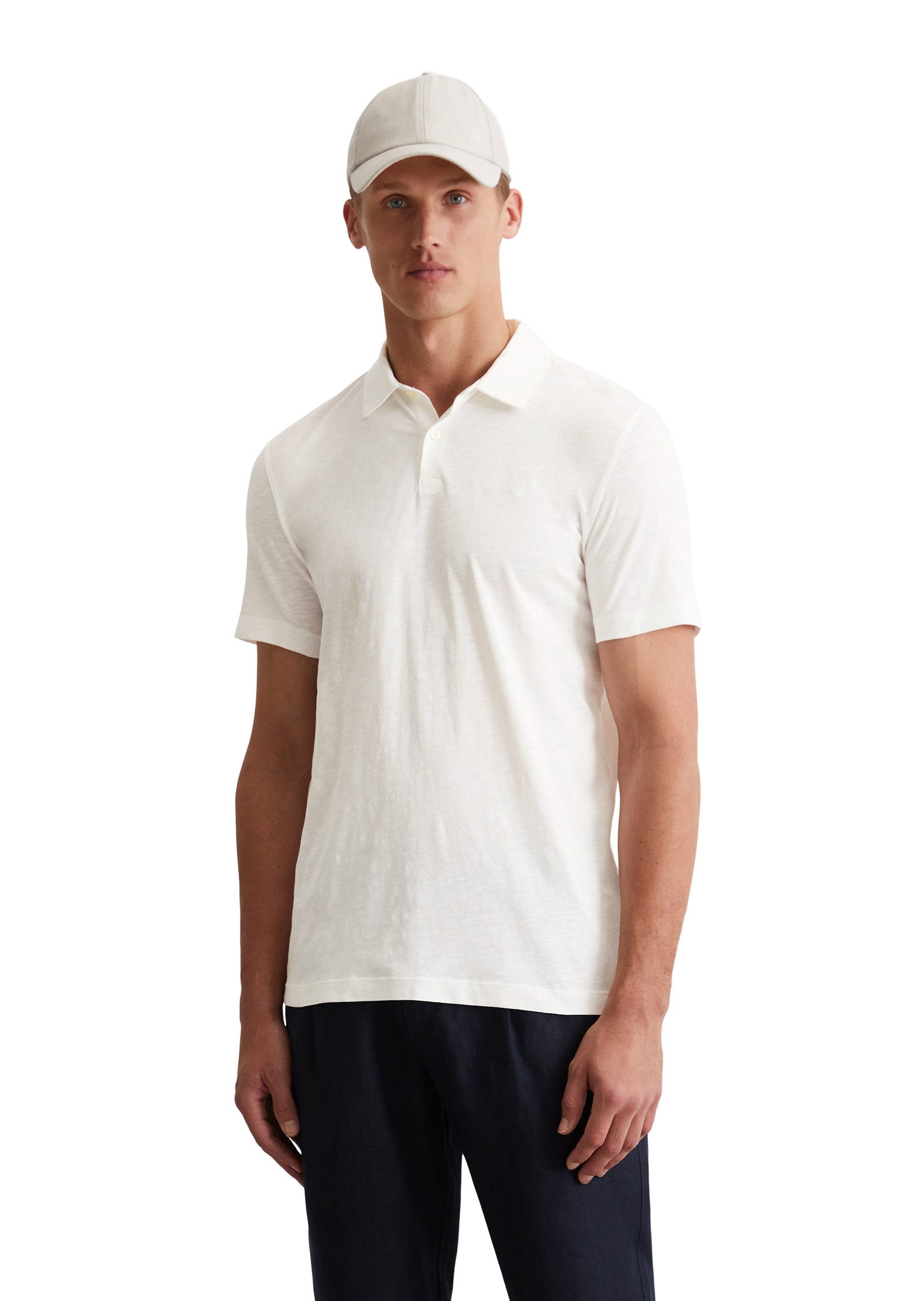 Poloshirt in softer Slub-Jersey-Qualität