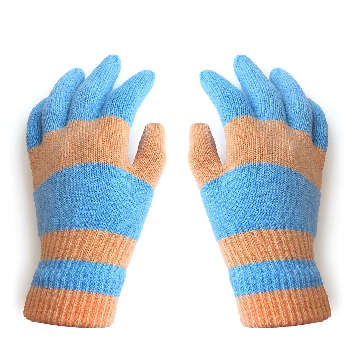 Sonia Originelli Strickhandschuhe Kinderhandschuhe gestreift Farben können abweichen, Onesize orange