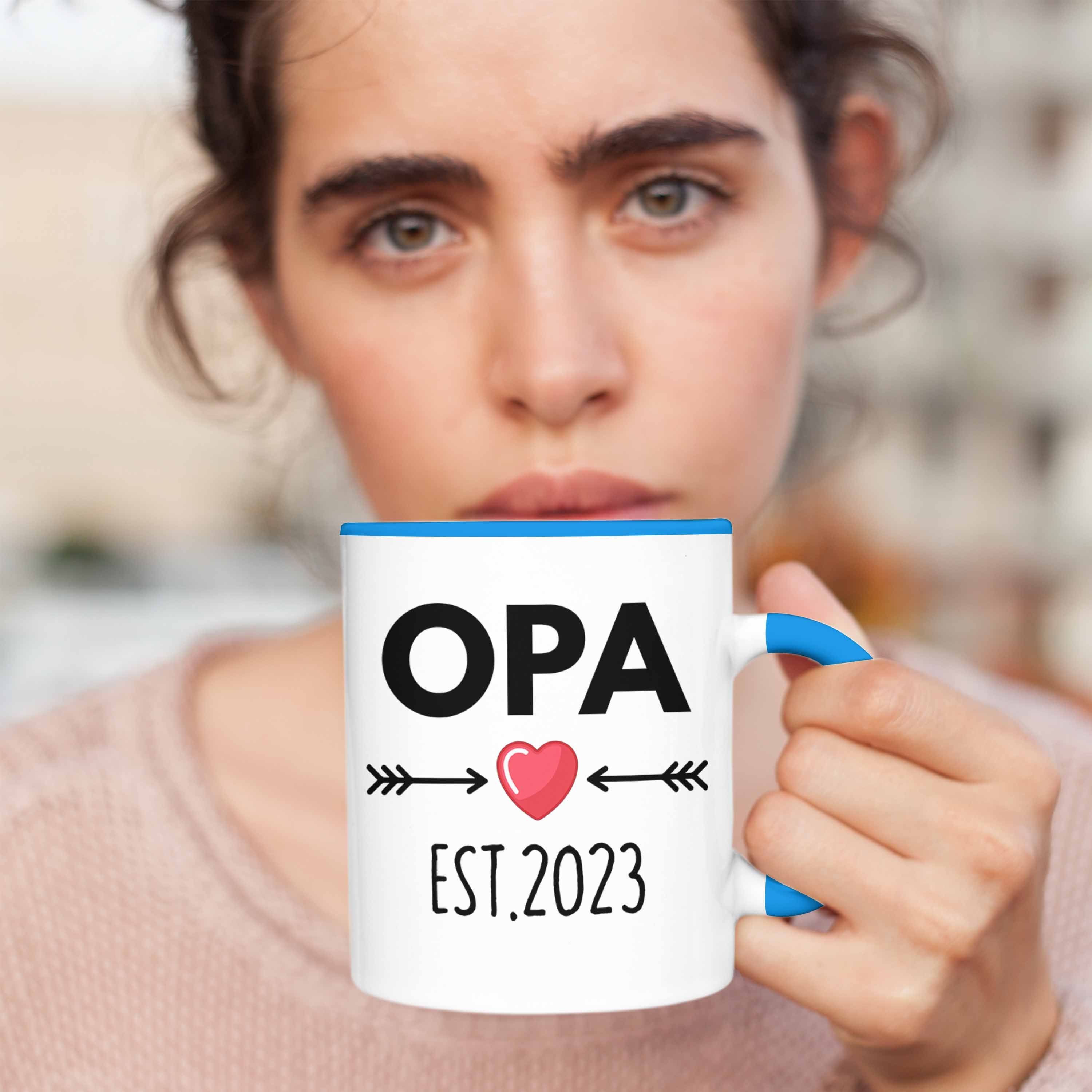 Opa - Trendation 2023 Trendation Blau Du Wirst Tasse Schwangerschaft Geschenk
