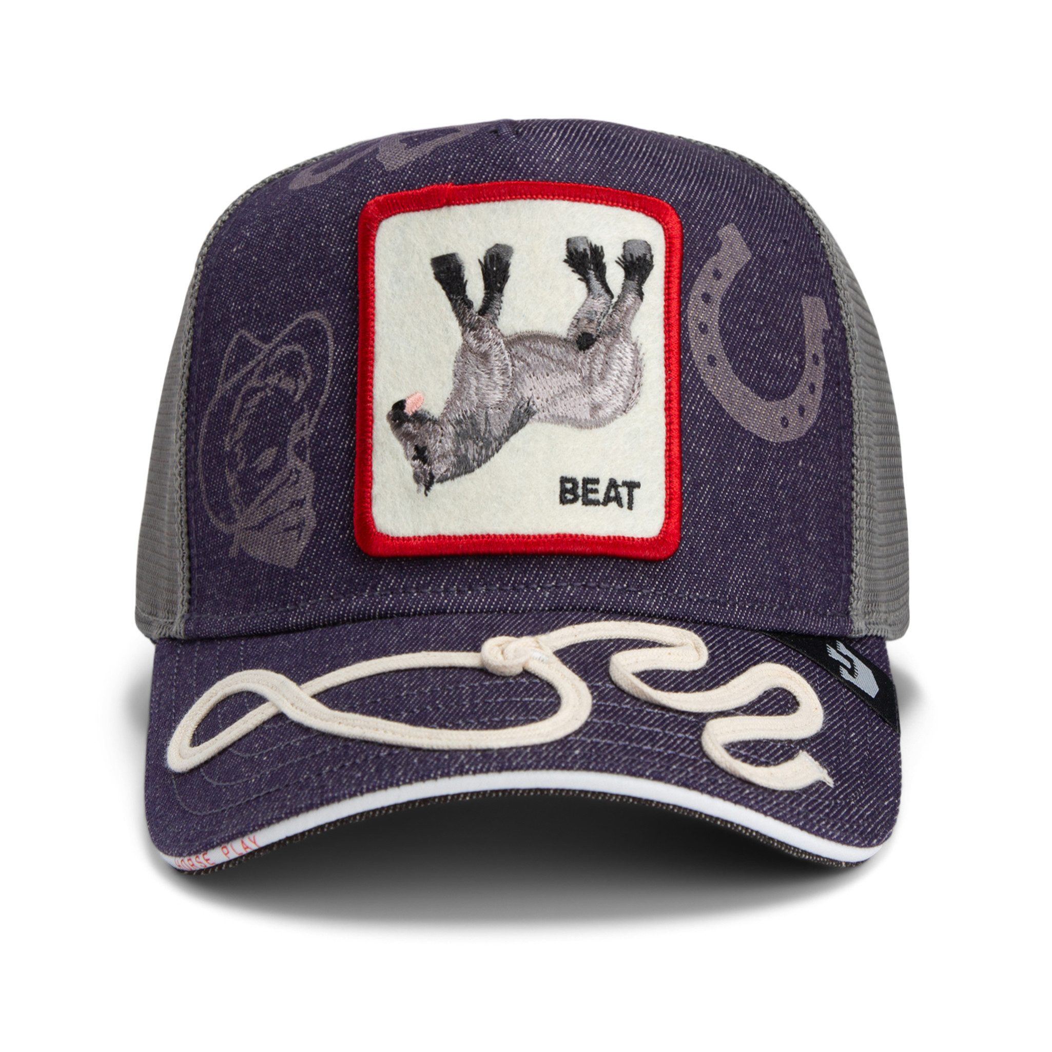GOORIN Bros. Trucker Cap Goorin Bros. OG Trucker Cap Horse Play Dead Horse Purple (Basecap, Basecap, Meshcap, Trucker Kappe) Lasso auf Schirm