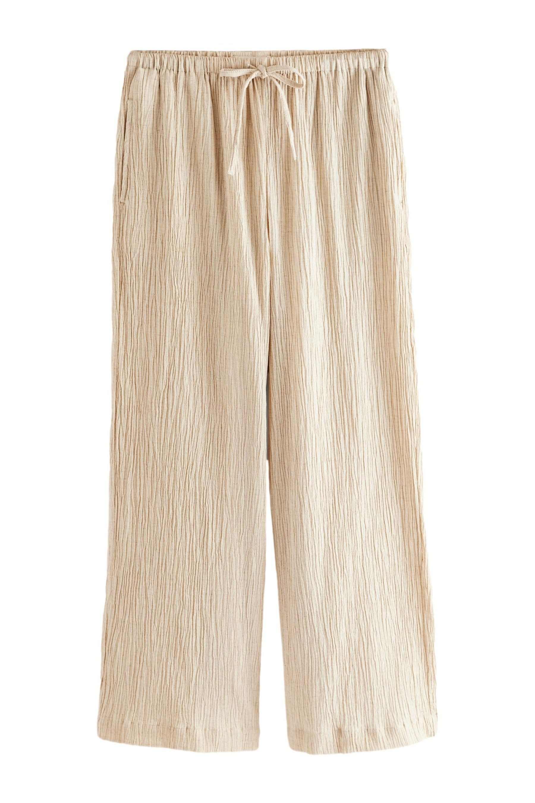 Next Palazzohose Strukturierte Hose mit weitem Bein, Kurzgröße (1-tlg) günstig online kaufen