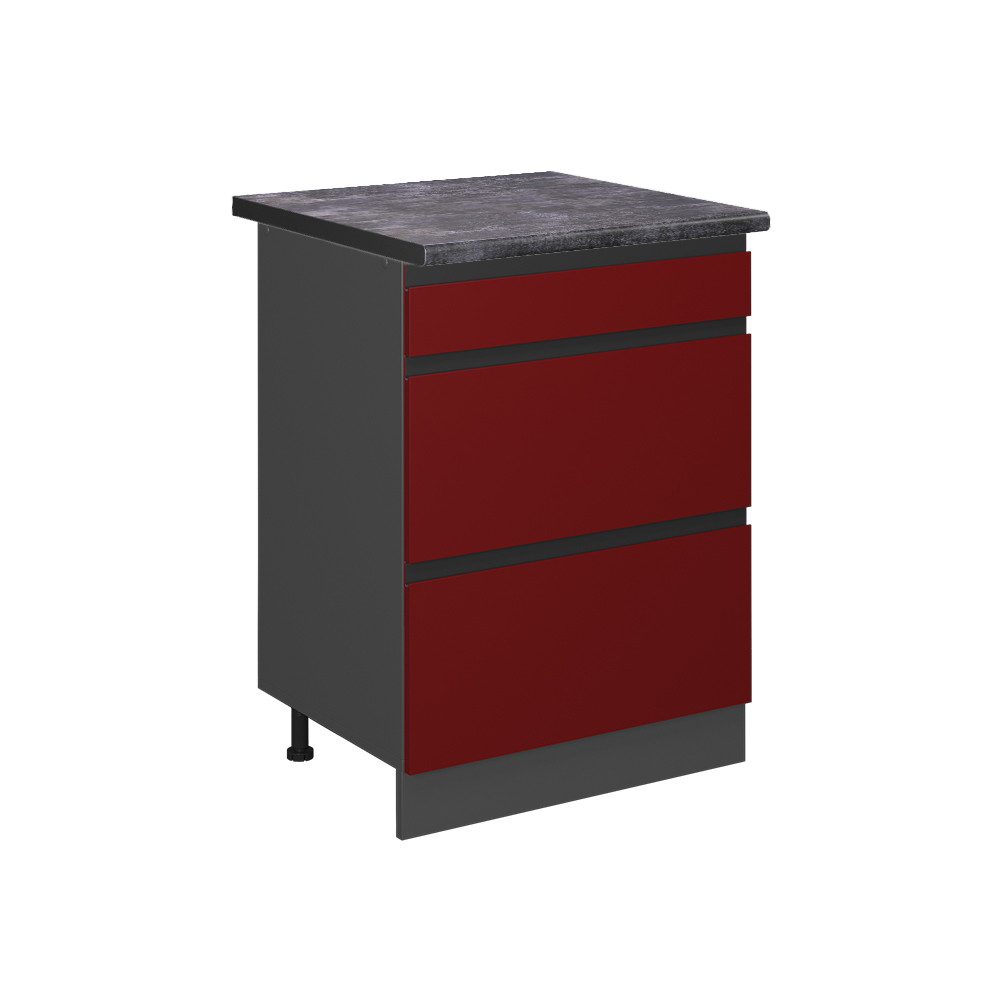 Vicco Unterschrank R-Line, Rot/Anthrazit, 60 cm günstig online kaufen