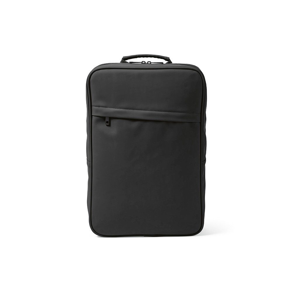 CABBEL Rucksack Rucksack 16L Laptopfach nachhaltig recycelt PU 59% leicht robust PU (Rucksack, 1-tlg., Einzelartikel), Schwarz, Recycelter PU, 59% recycelt, 16L, 0.485kg, 28x42x8cm