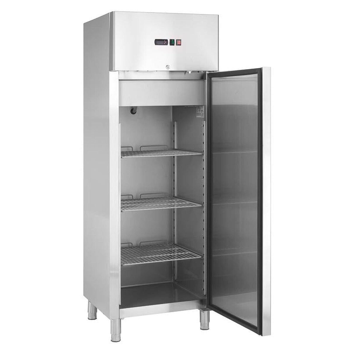GastroHero Gefrierschrank Tiefkühlschrank - 429 L - Edelstahl - GN 1/1 - Profi Gewerbe Tiefkühl SNACKH400BTV, 201 cm hoch, 68 cm breit