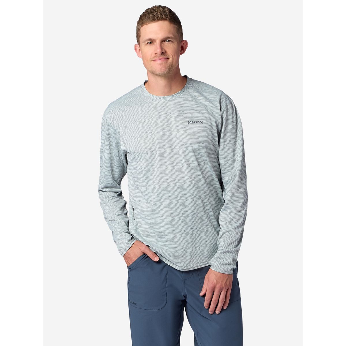 Marmot Funktionsshirt Airexchange UPF 50 Crew Long Sleeve Optimaler Sonnenschutz und Komfort für Outdoor-Aktivitäten mit