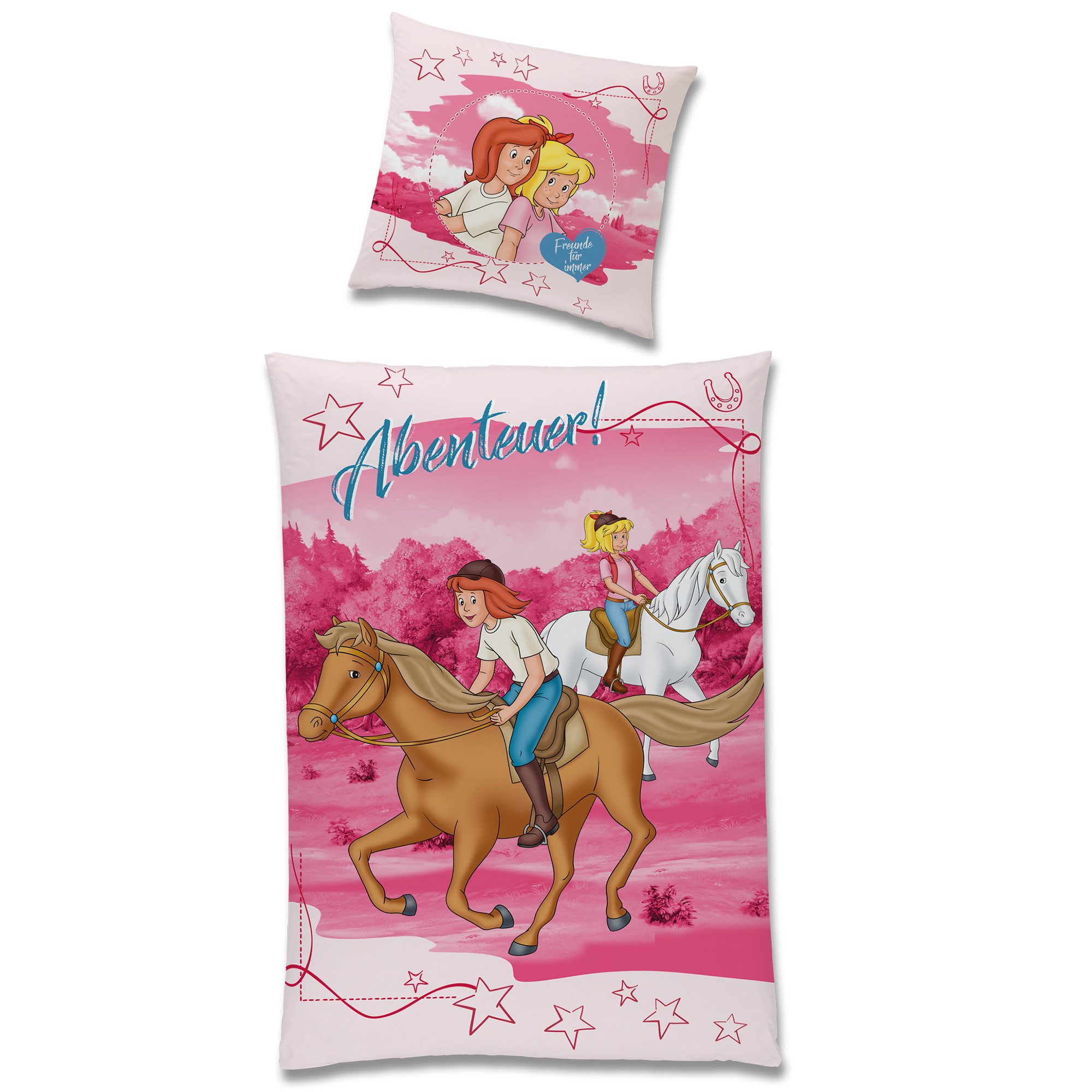 BERONAGE Kinderbettwäsche Bibi und Tina Abenteuer Bettwäsche Biber / Flanel günstig online kaufen