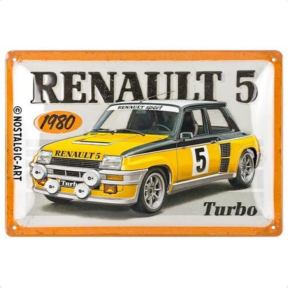 Nostalgic-Art Metallschild Blechschild 20 x 30cm - Renault - R5 Turbo 1980