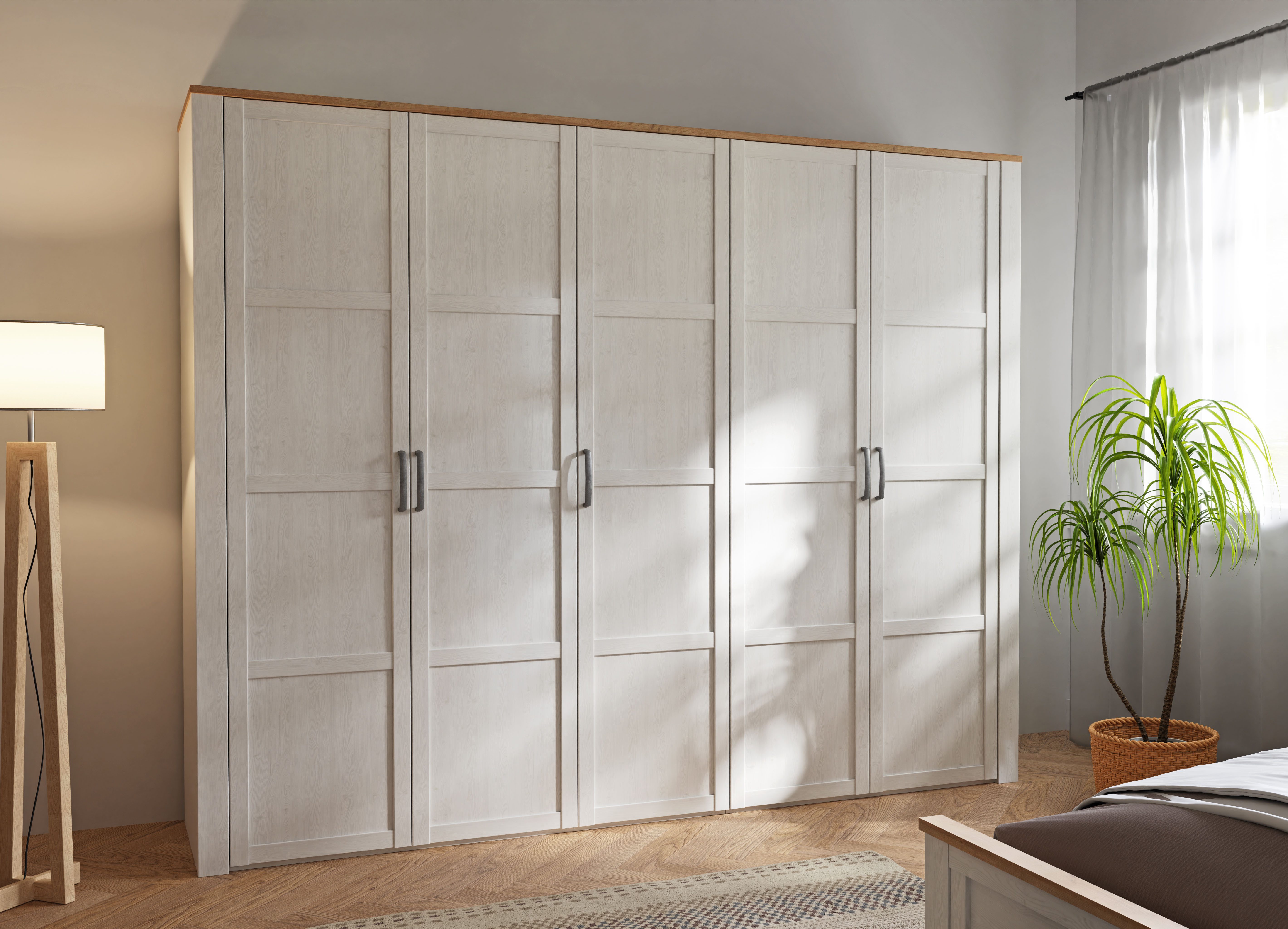 FORTE Kleiderschrank Bohol Höhe 214 cm, 5türig, SoftClose