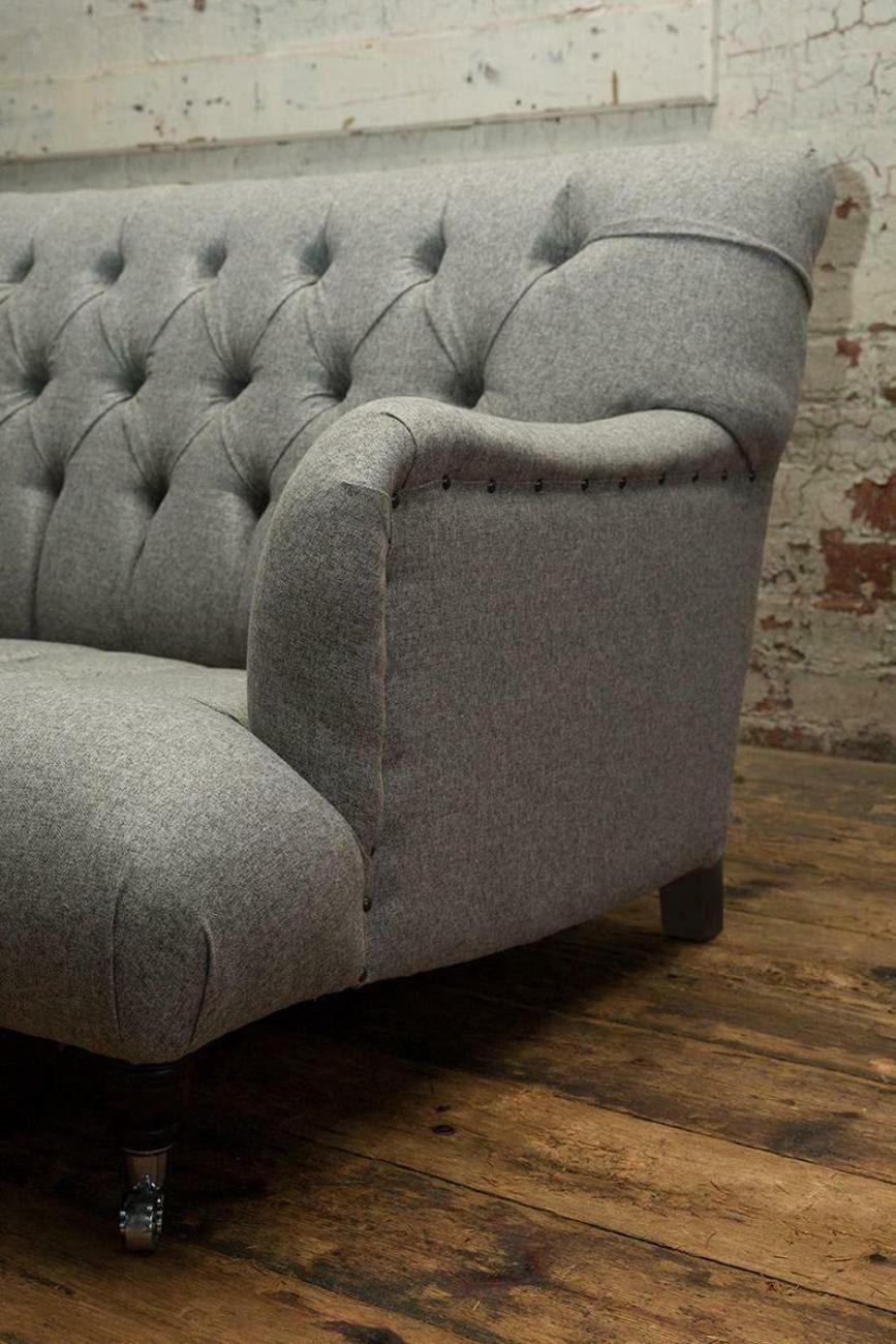 2 Sofa Sofa Polster Stoffsofas 2-Sitzer, JVmoebel Design Chesterfield Sofas Sitzer Textil