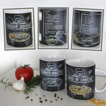 Könitz Becher Könitz Porzellan Mug Cuisine Geschenke-Set mit 4 Tassen, Porellan