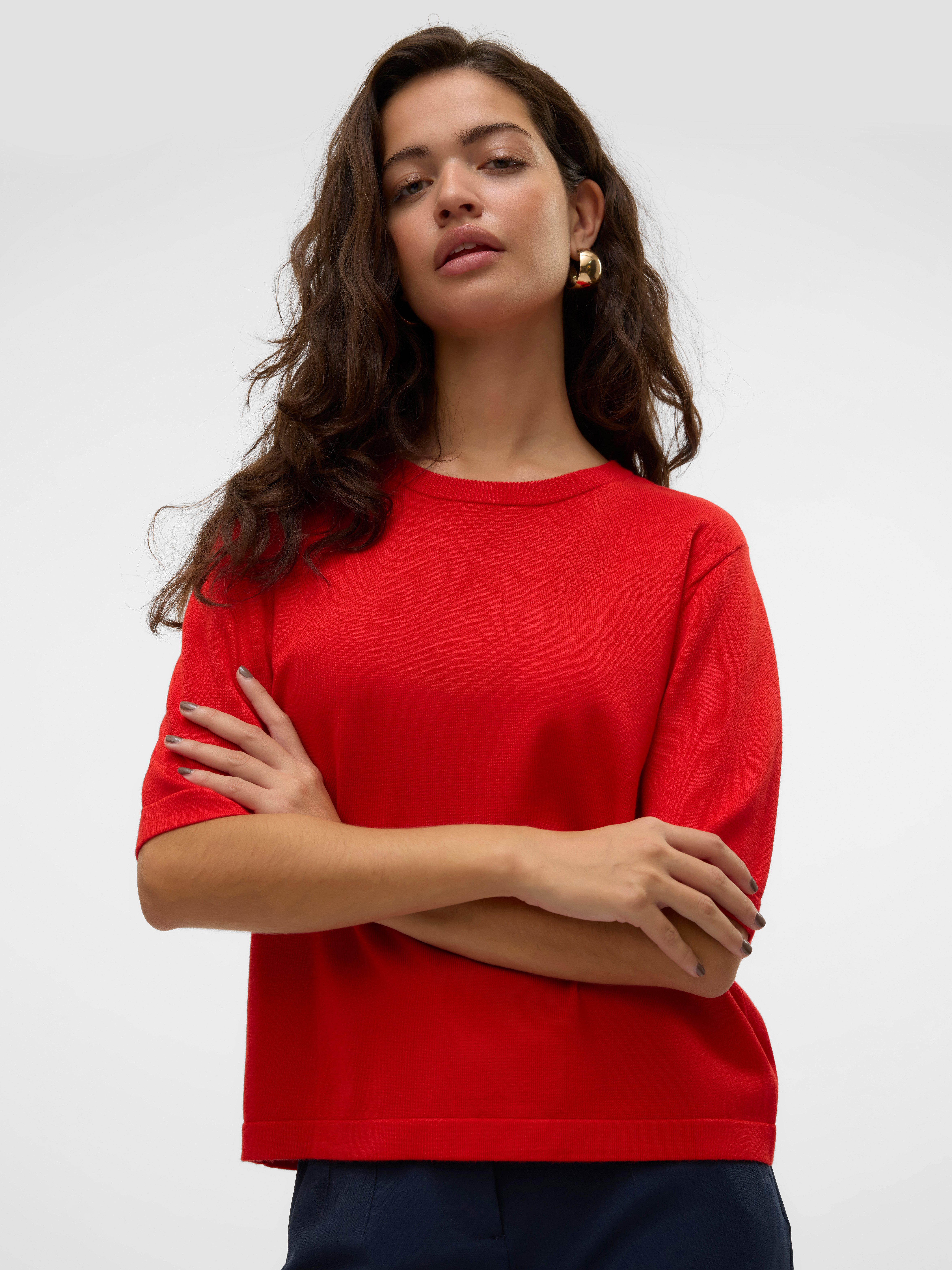 Kurzarmpullover VMSILJE 2/4 O-NCK OVERSIZE PULL GA NOOS
