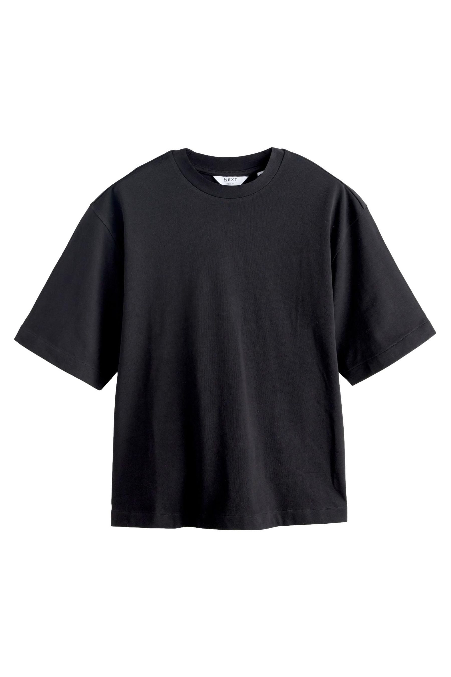 Next T-Shirt Kastiges T-Shirt aus schwerem Stoff (1-tlg)