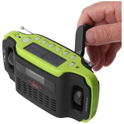 AccuCell Blutdruckmessgerät Solar-Dynamo-Koffer-Radio mit LED-Taschenlampe, keine Batterien erfor