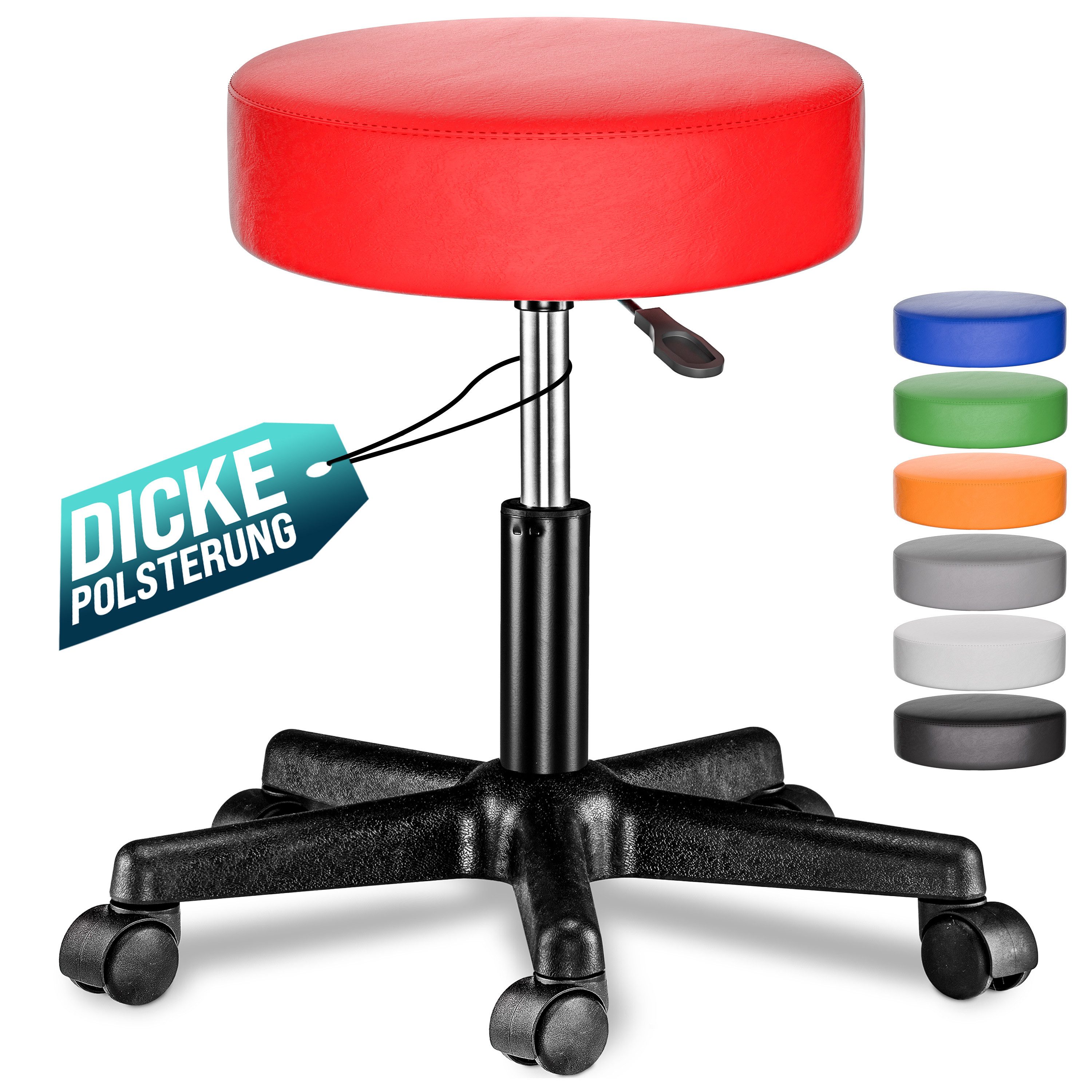 Casaria Drehhocker, Höhenverstellbar 10cm Polsterung 46-60cm günstig online kaufen