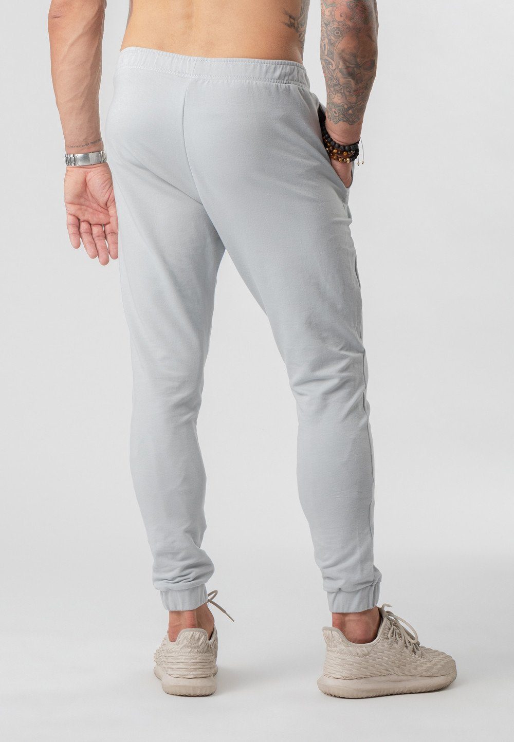 Homewear Sweatpants Grau mit Jogginghose TRES Bündchen, AMIGOS Sweatpants,