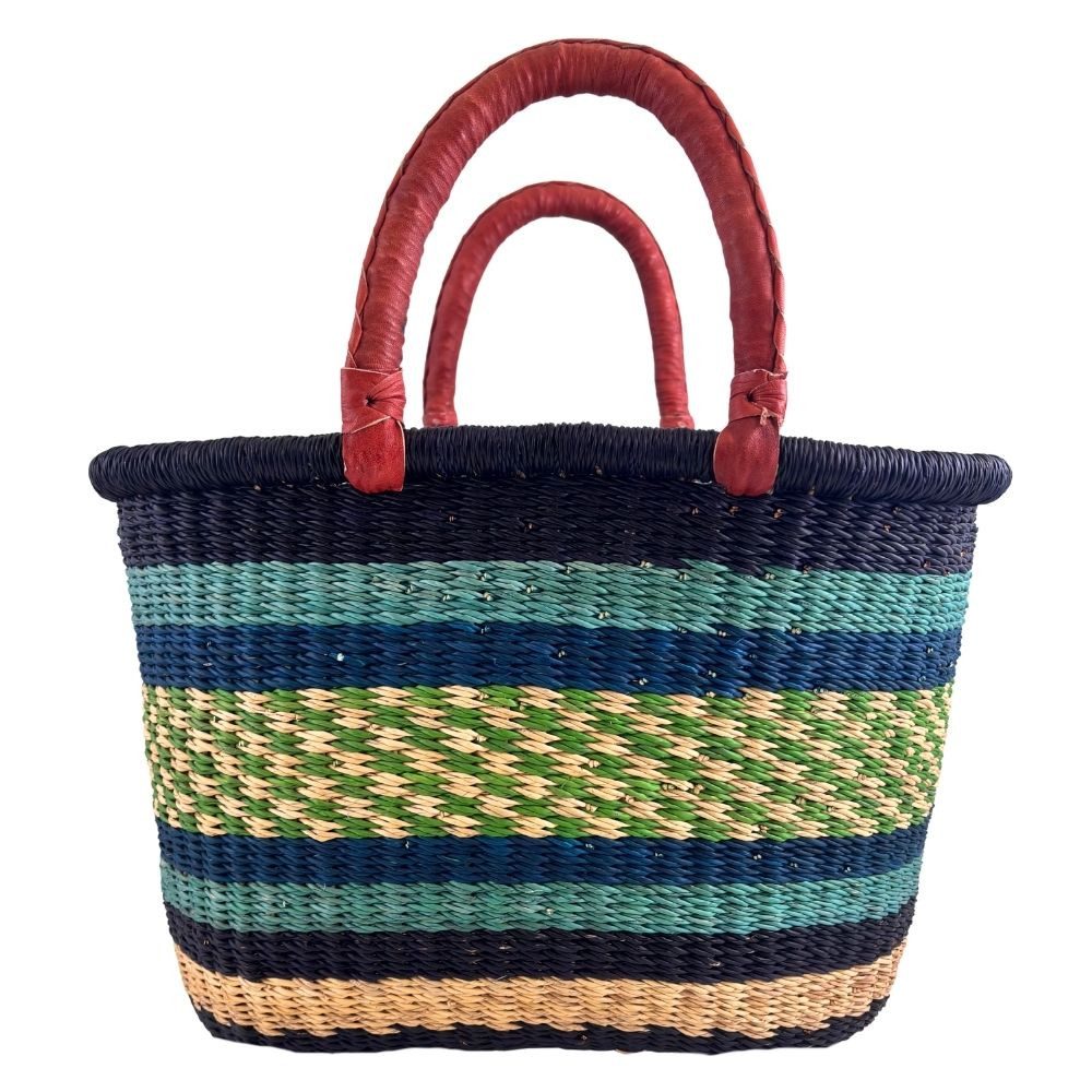 Korbtasche Bolga Korb - Kumasi - Oval, Kunstvoll geflochtene Bolga Körbe – Charakterstücke voller Tradition