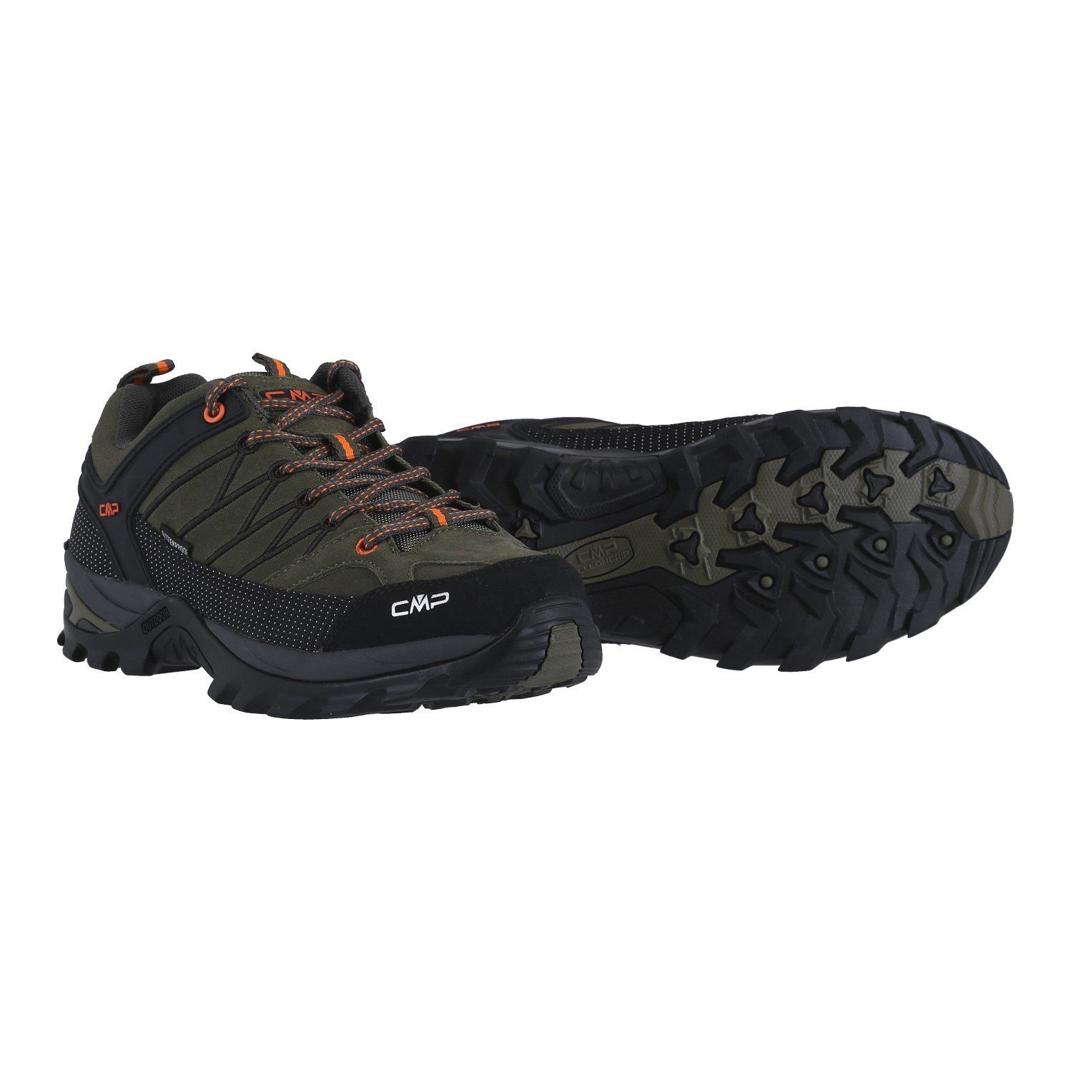 CMP Rigel Low Trekking WP (Trekking, wasserdicht) olivegrün/orange Herren W günstig online kaufen