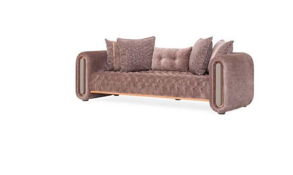 Sofa Drei-sitzige hellbeige Couchmöbel für die Einrichtung